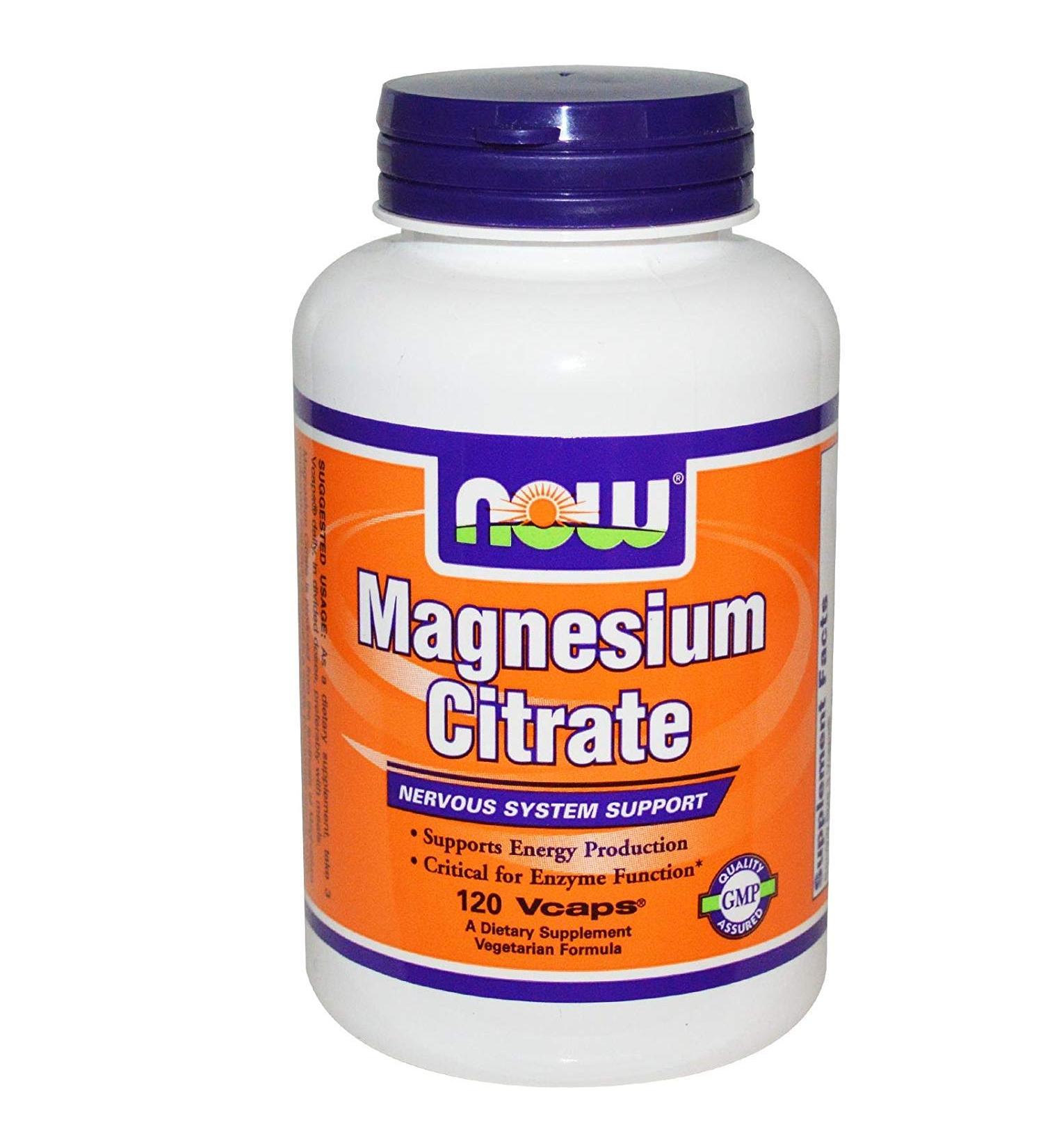Magnesium Citrate Caps - Now Foods - 120 - VegCap