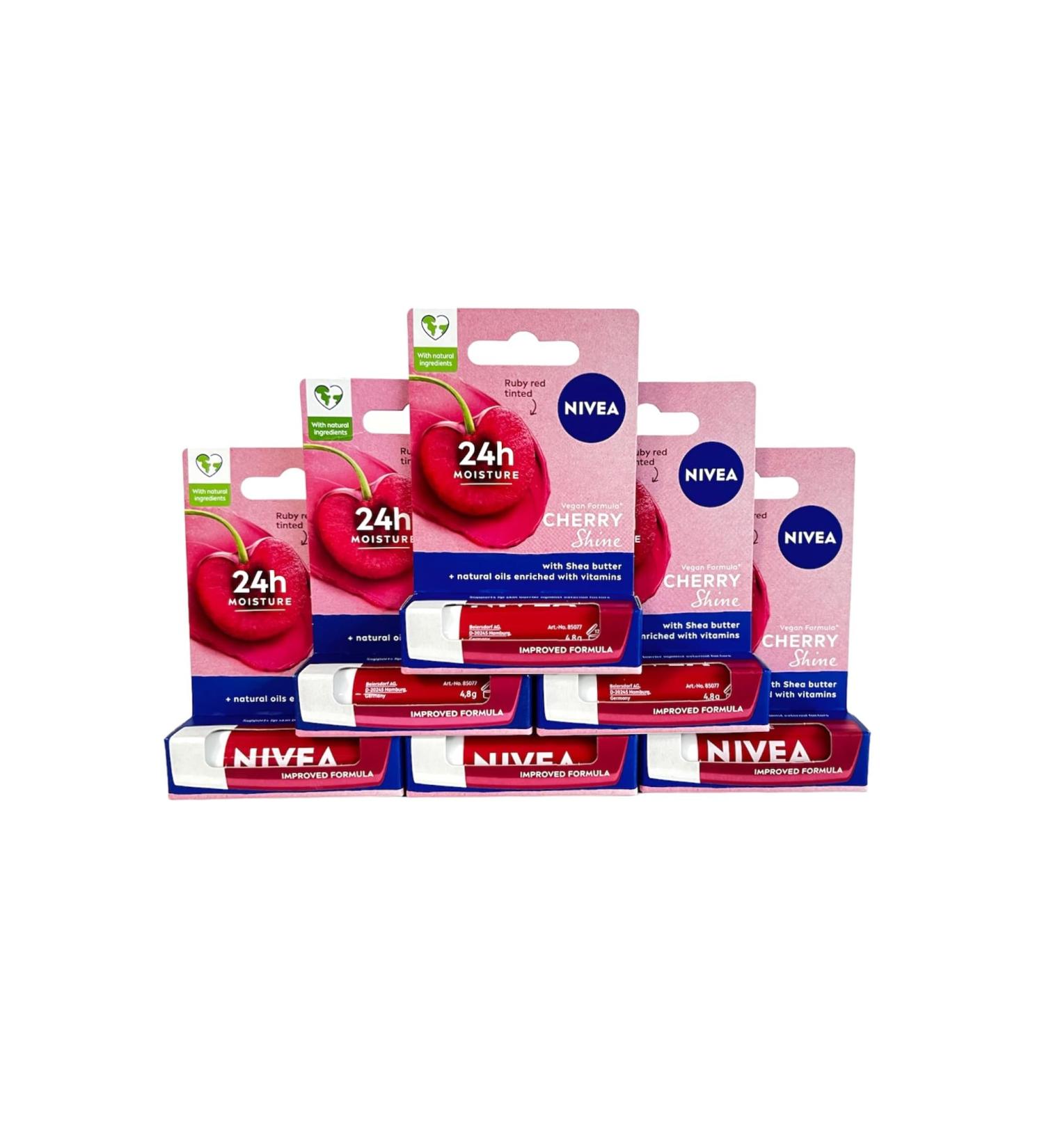 Nivea A Kiss of Cherry Tinted Lip Care SPF 10 - 6 Pack | Moisturizing Lip Balm for Soft Hydrated Lips - International Shipping Available - Buy Online on GoSupps.com