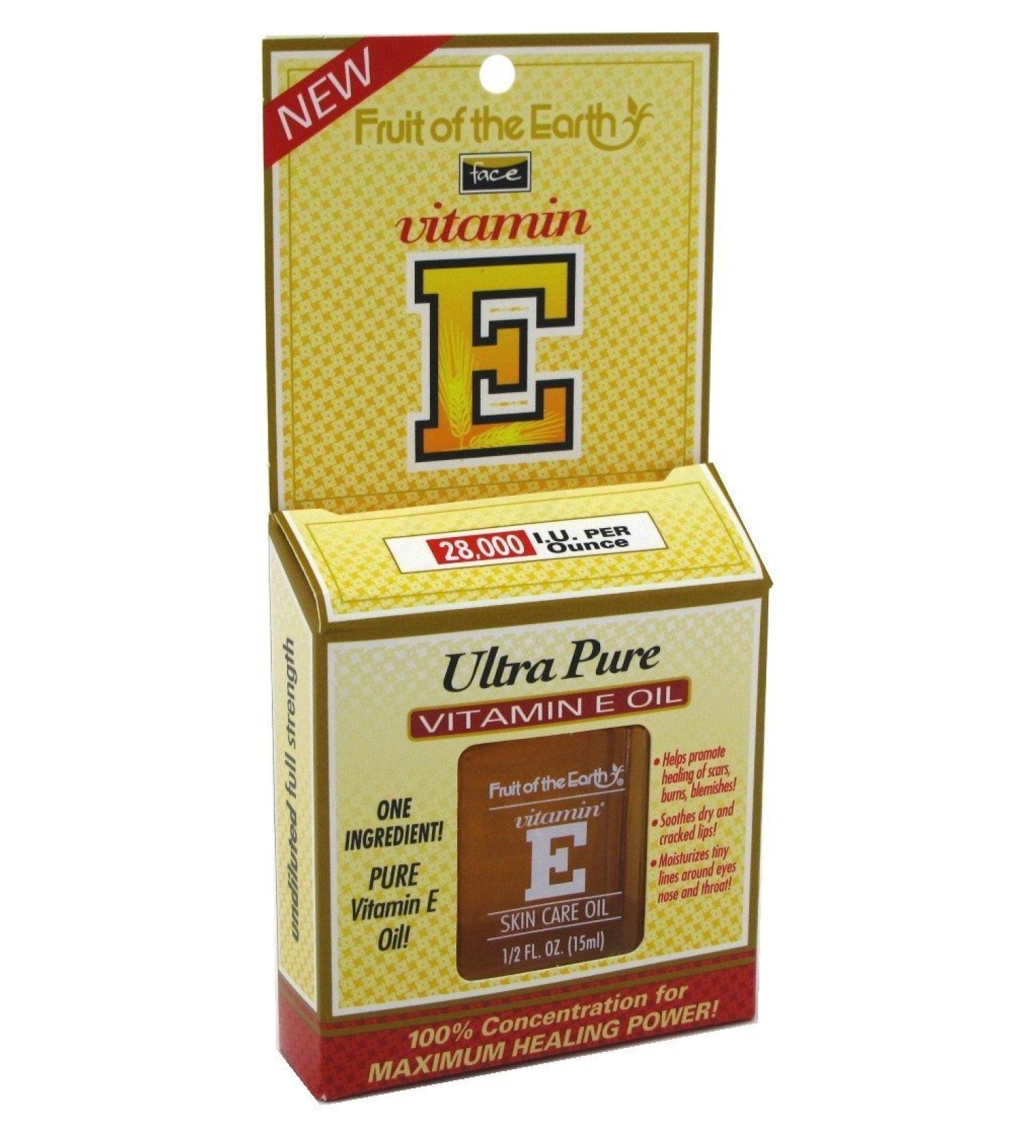 Fruit Of The Earth Vitamin-E Oil Ultra Pure 0.5 Ounce (14ml) (3 Pack) - Buy Online on GoSupps.com