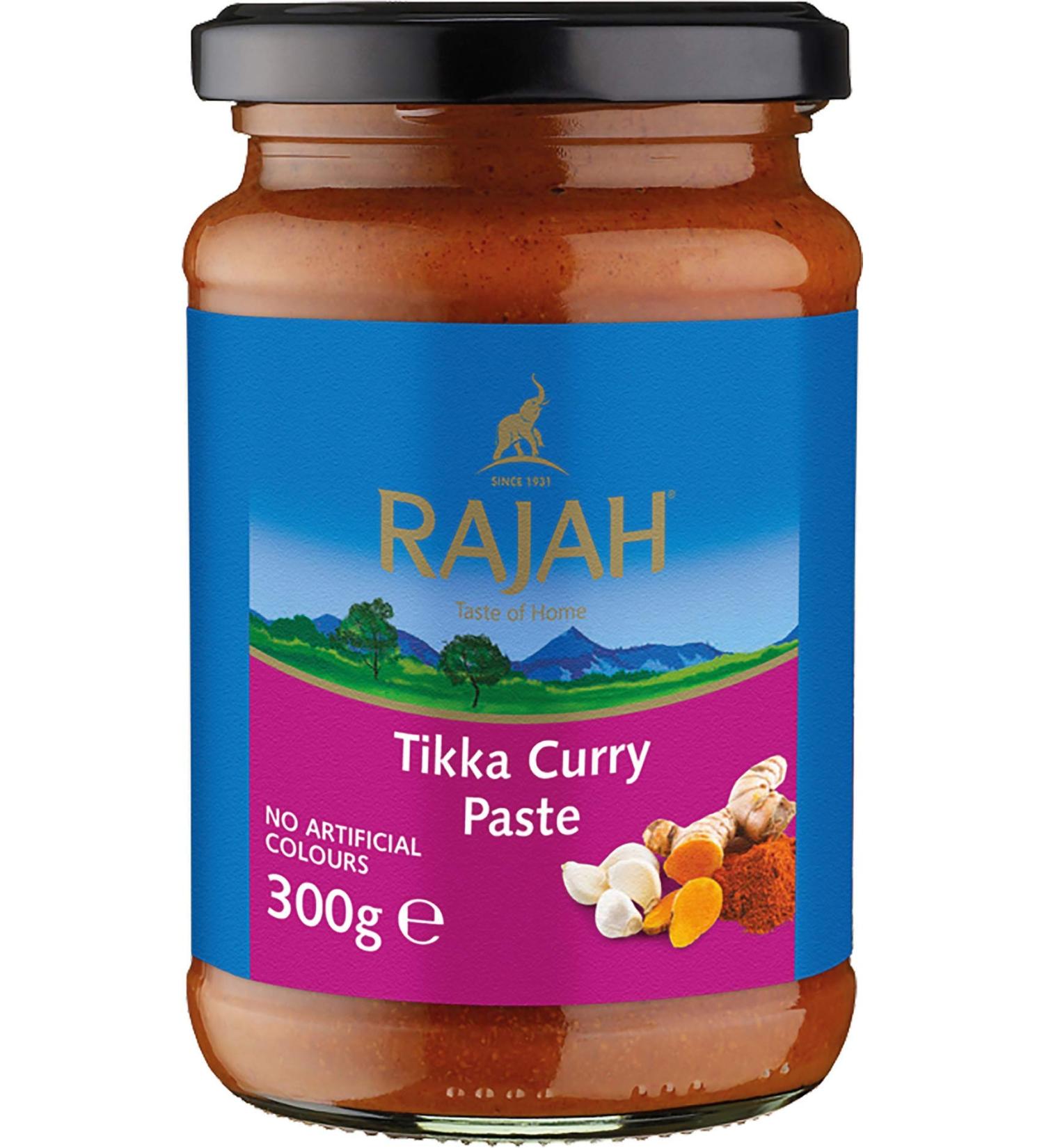 Rajah Tikka Curry Paste - Sharp Spice Paste for Meat Fish & Vegetables - 3 Pack (3 x 300g) - Authentic English Tikka Flavor - Buy Online on GoSupps.com