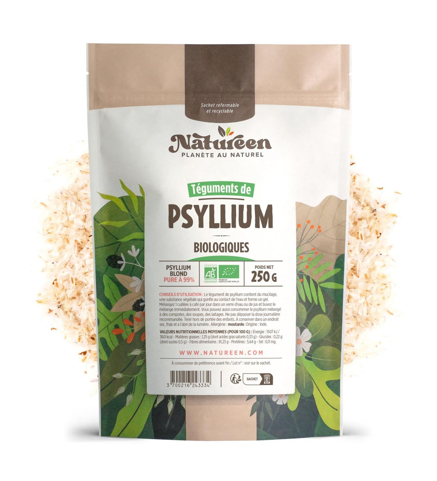 Plan te au Naturel Organic Blond Psyllium AB - 250g (Husks)
