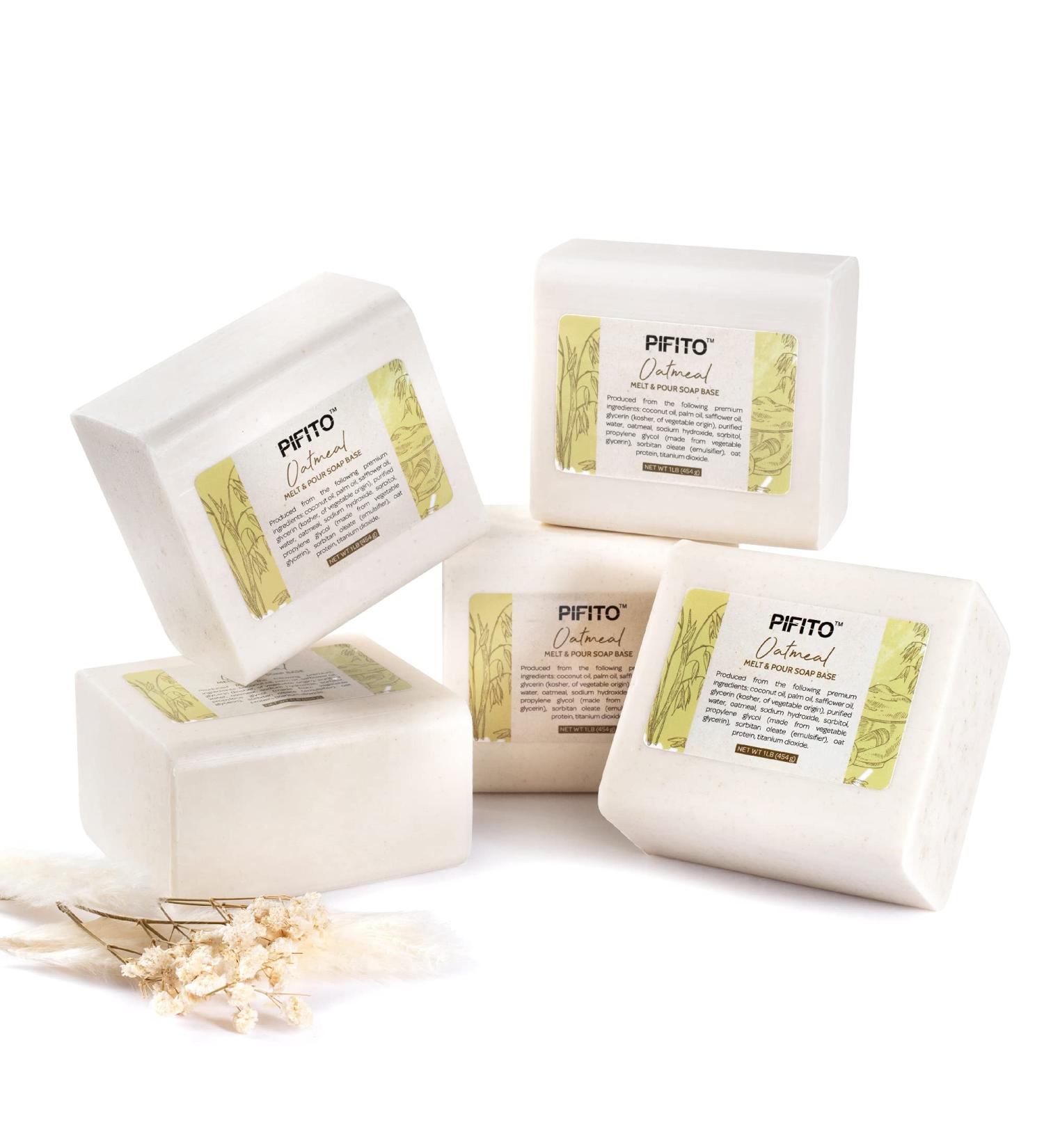 Pifito Oatmeal Melt and Pour Soap Base - 5 lb | 100% Natural Glycerin | Premium Bulk Soap Making Supplies - Buy Online on GoSupps.com
