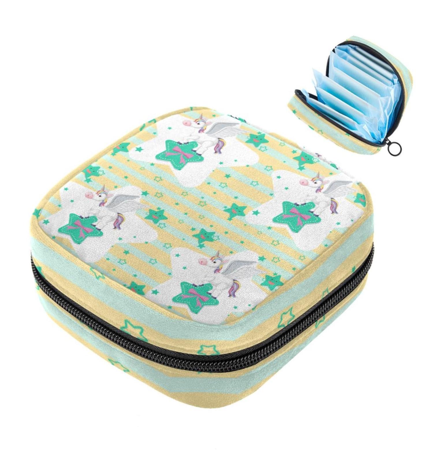 Portable Women's Binding-Storage Bags - Cute Unicorn Menstrual Cup & Tampon Pockets for Teens - Buy Online on GoSupps.com