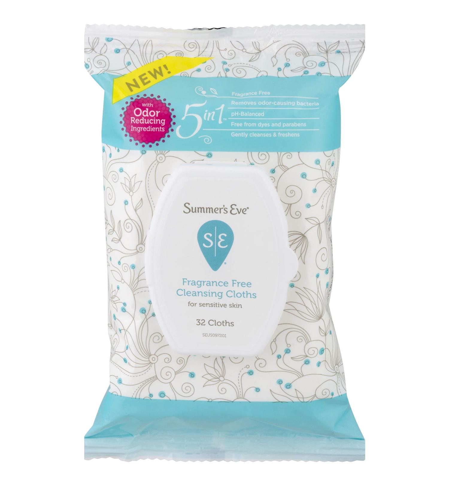 Summer's Eve Fragrance-Free Feminine Wipes | Odor-Removing & pH Balanced | 32 Count - Buy Online on GoSupps.com
