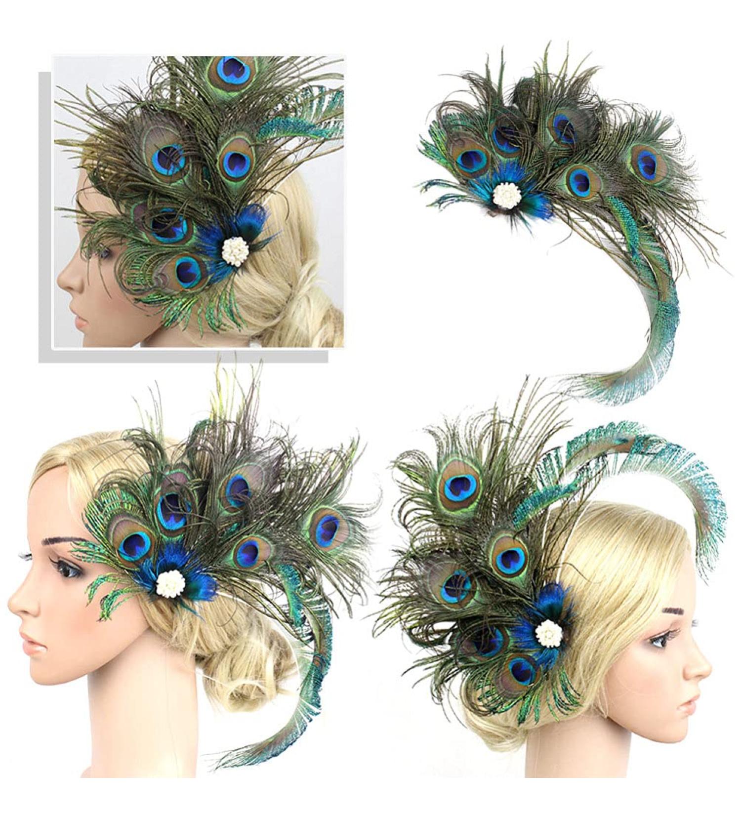 Mobestech Womens Hats Hair Clip Retro Vintage Hairpin Flowers Pearls Bobby Pin with Rhinestone Hair Clip Hair Ornament Accessory for Women Girls Hair Styling -Green Womens Headbands - Buy Online on GoSupps.com