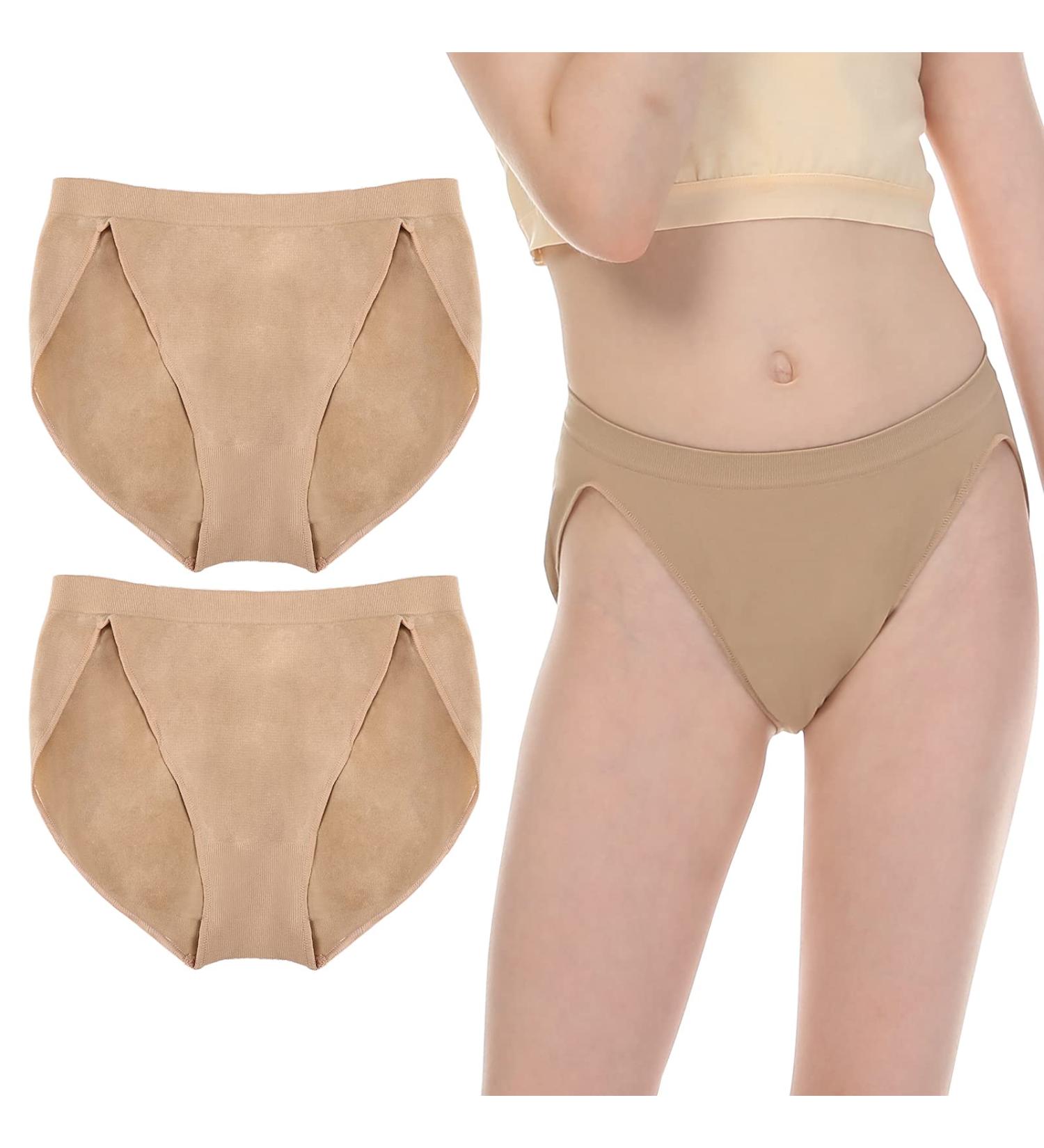 NIMONI 2 Pack Nude Ballet Dance Briefs for Women and Girls - Beige High Cut Cotton Shorts for Gymnastics - Ages 5-10 - Buy Online on GoSupps.com