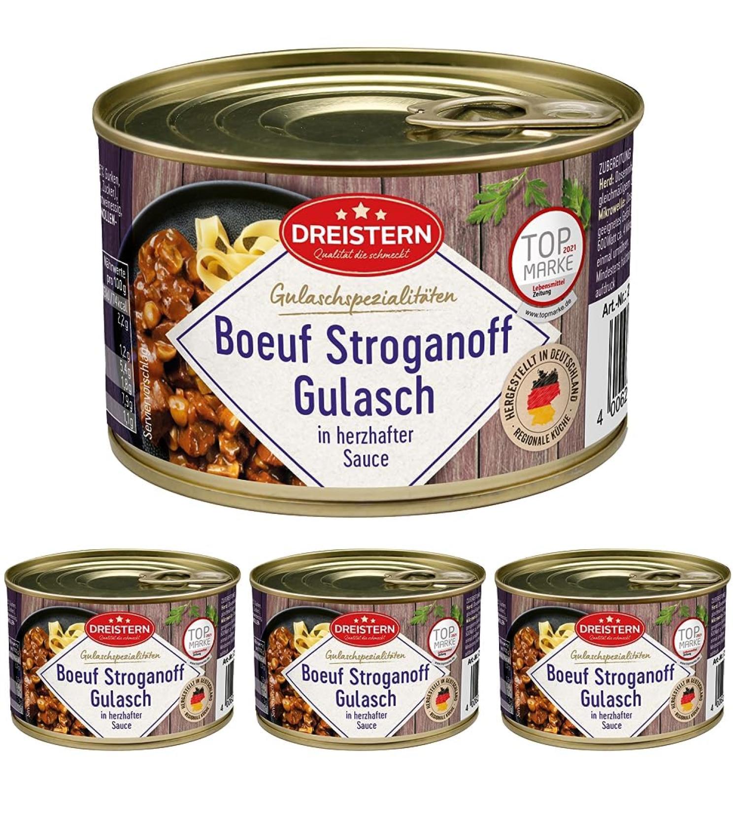 DREISTERN Boeuf Stroganoff Goulash 400g (Pack of 4) - Authentic International Flavor | Buy Online - Buy Online on GoSupps.com