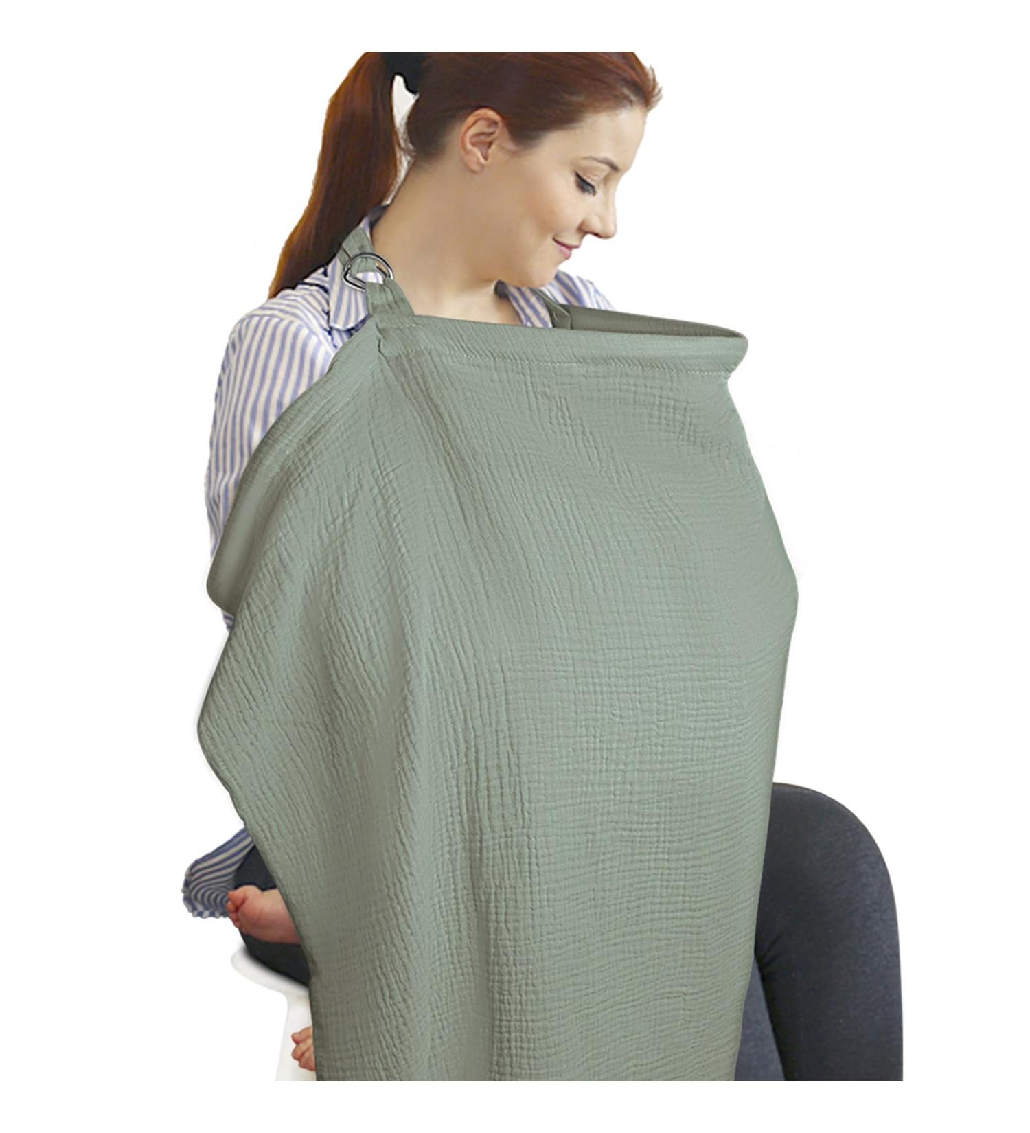 Cotton Nursing Cover for Breastfeeding & Multi-Use Car Seat/Stroller Cover - Grey - Buy Online on GoSupps.com