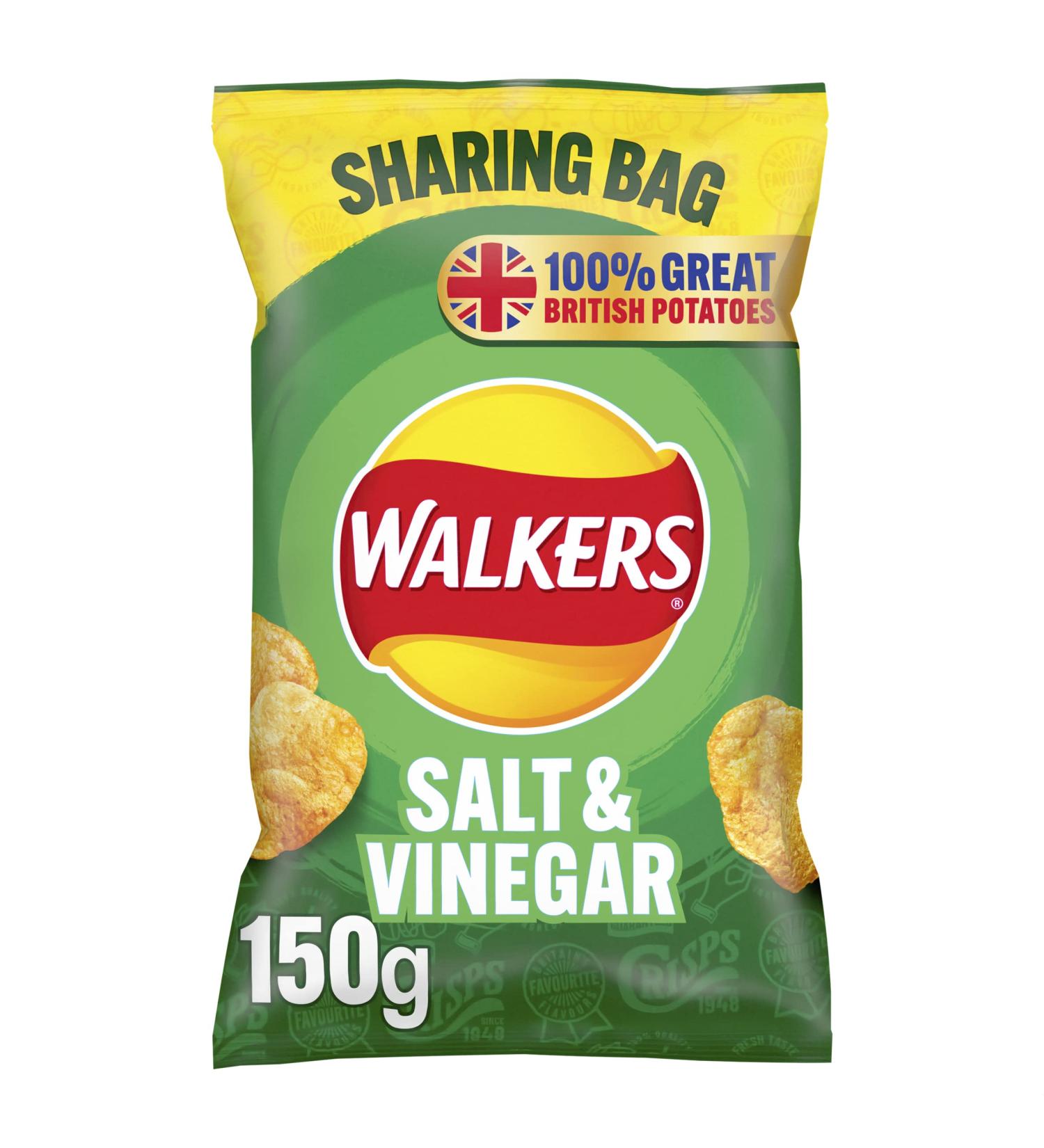 Walkers Salt & Vinegar 150G - Buy Online on GoSupps.com