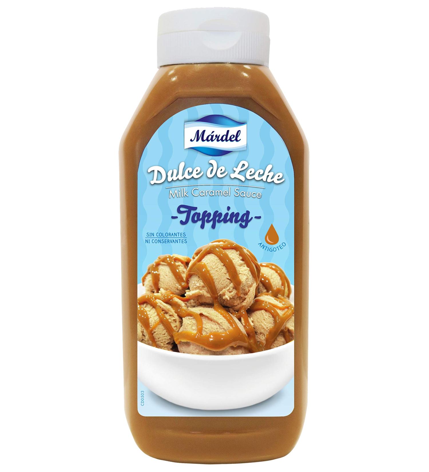 Mardel milk chocolate topping 550g