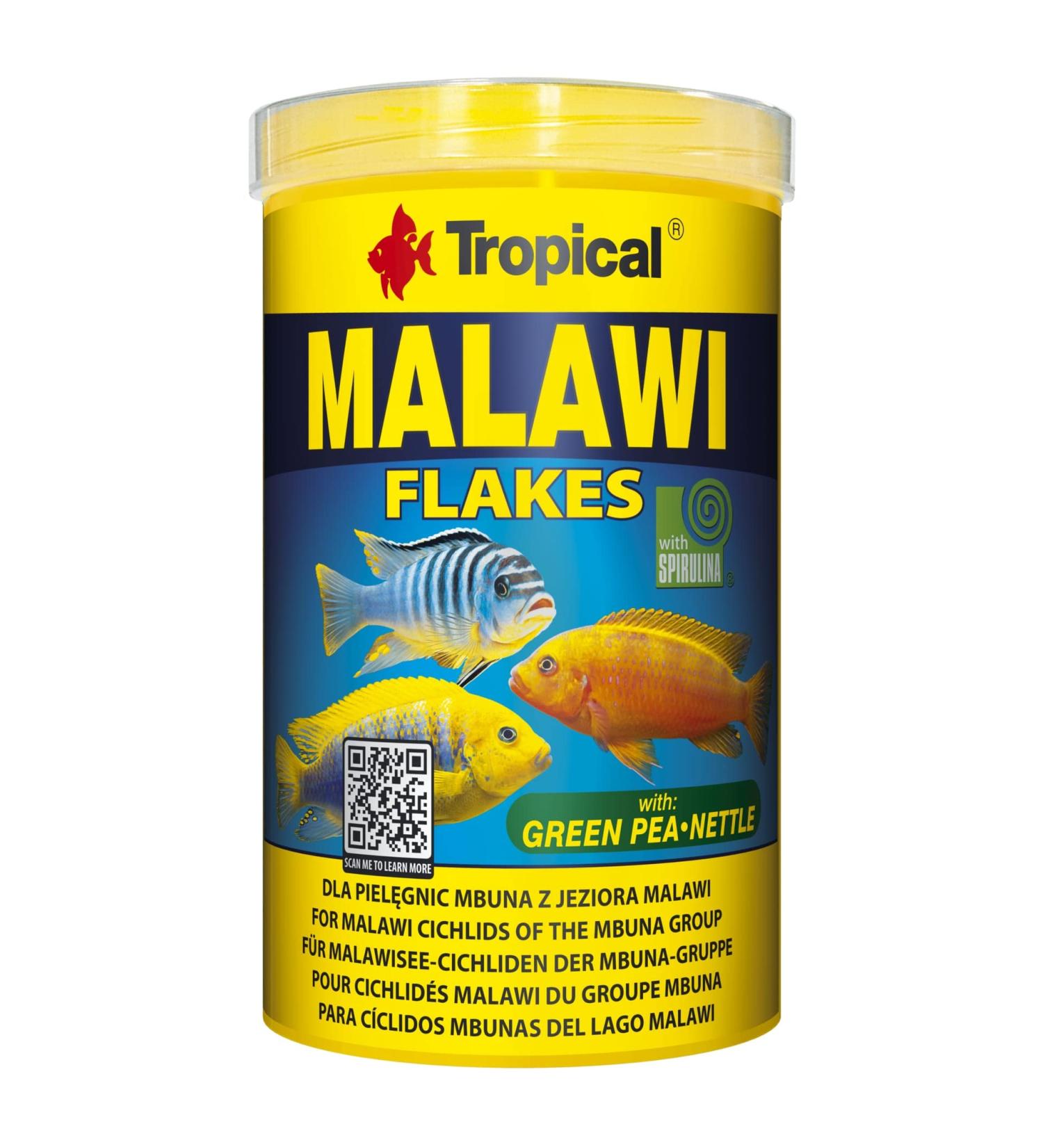 Tropical Malawi Flake Food - Premium Nutrition for Cichlids | 1 Pack (1 L) - International Shipping Available - Buy Online on GoSupps.com