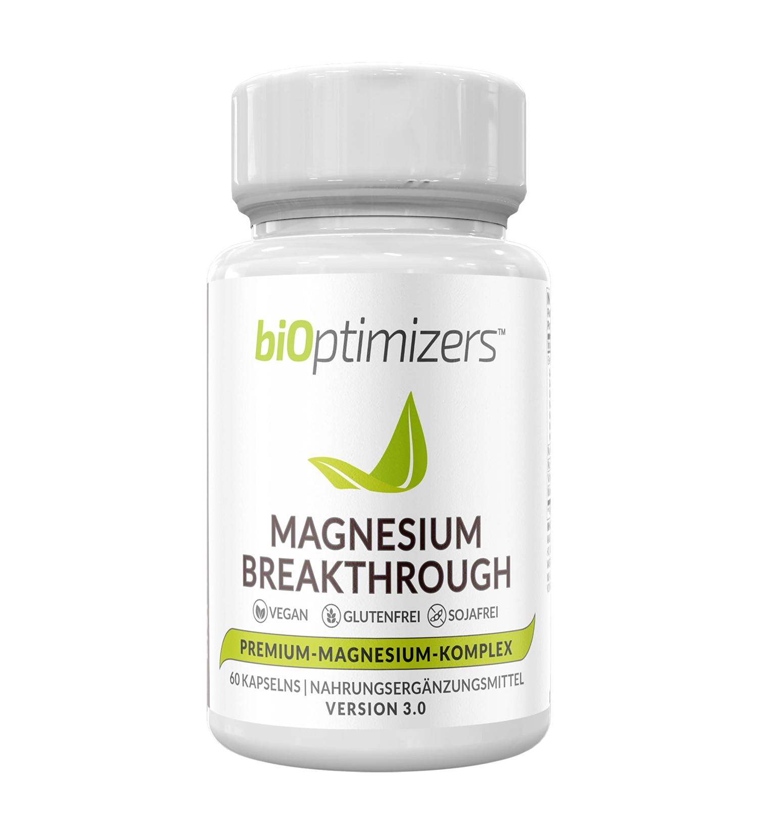 Bioptimizers Magnesium Breakthrough - Relieve Stress, Inflammation & Sleep Issues (60 Capsules) - Buy Online on GoSupps.com