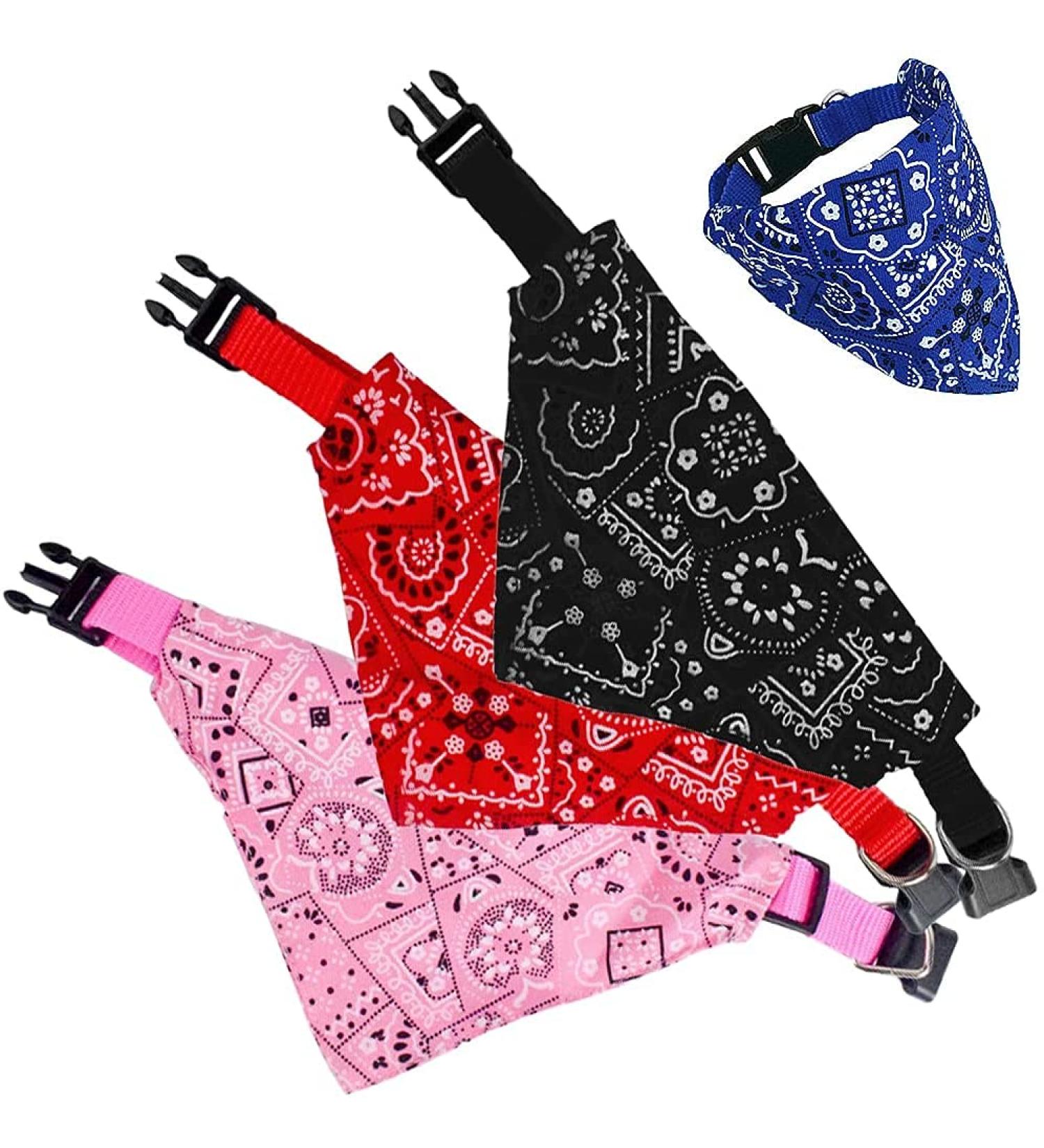Buy Taozoey Dog Bandana Scarf - 3 PCs Triangle Neckerchief for Small & Medium Pets | Stylish Dog Accessories - Buy Online on GoSupps.com