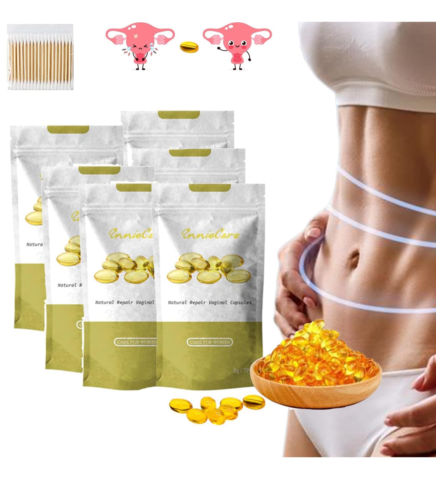 LONGLUAN Anniecare Natural Detox Vaginal Gel & Capsules Set for Instant Anti-Itch Relief and Slimming - 6PCS - Buy Online on GoSupps.com