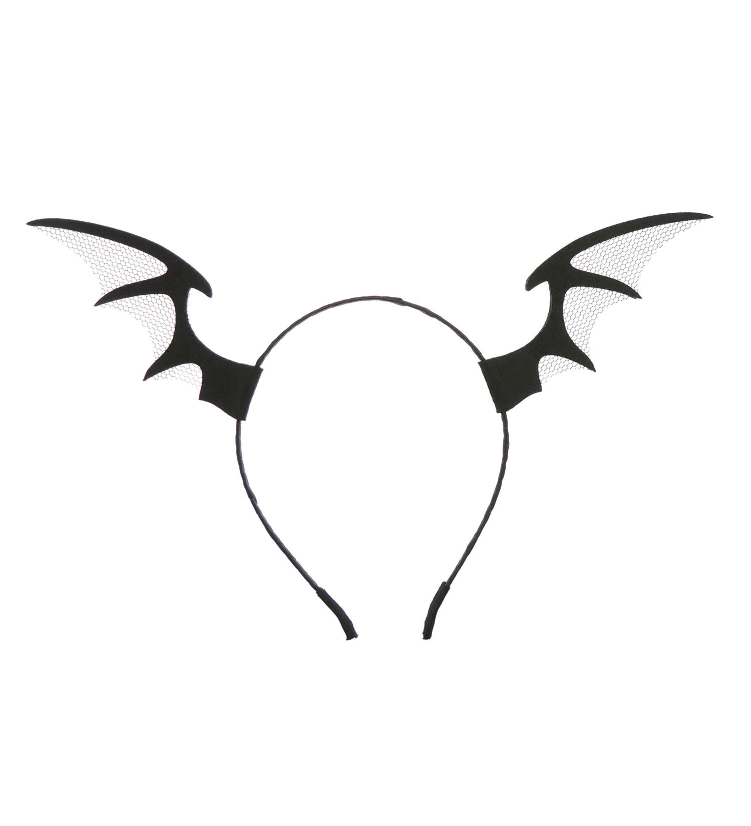 Womens Girls Mens Fancy Dress Up Party Role School Play Costume Hen Do Halloween Deely Deeley Bopper Animal Headband Hairband Hair Alice Band Goth Steampunk Black Tulle Devil Horns Bat Ears Wings