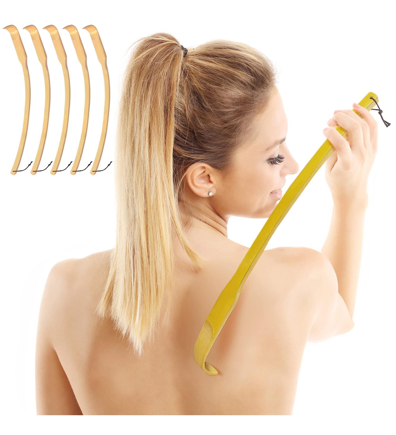 Curved Bamboo Back Scratchers for Men and Women - Heavy-Duty Handle - Best Gift for Anyone Needing Longer Reach - Buy Online on GoSupps.com