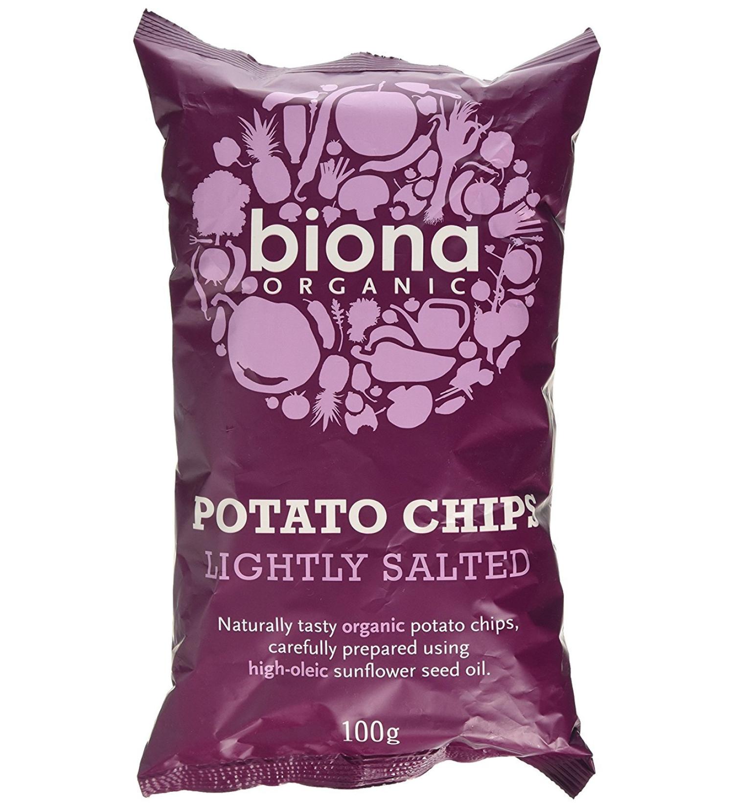  Biona Biona Organic Potato Chips and Sea Salt 100g - Pack of 4 - Buy Online on GoSupps.com
