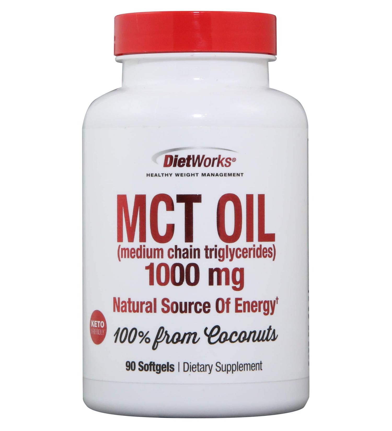 Buy DietWorks MCT Oil 1000 mg - 90 Softgels for Weight Loss & Energy - Buy Online on GoSupps.com