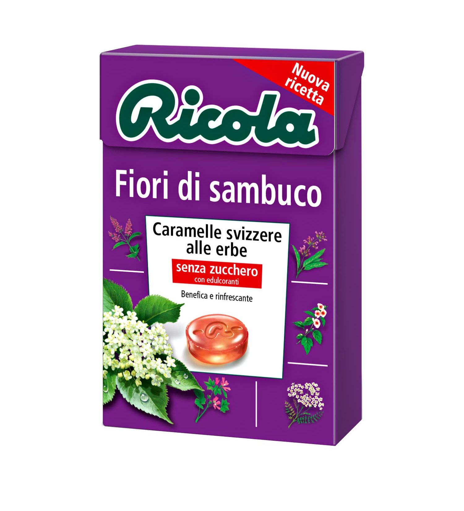 Ricola Ricola Fiori di Sambuco Pack of 20 sugar-free hard candies 50 g