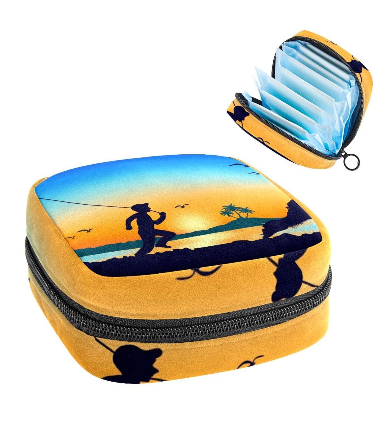 GIAPB Period Bag - Period Pouch & Makeup Storage - Beach Collie Dog Design - Buy Online on GoSupps.com