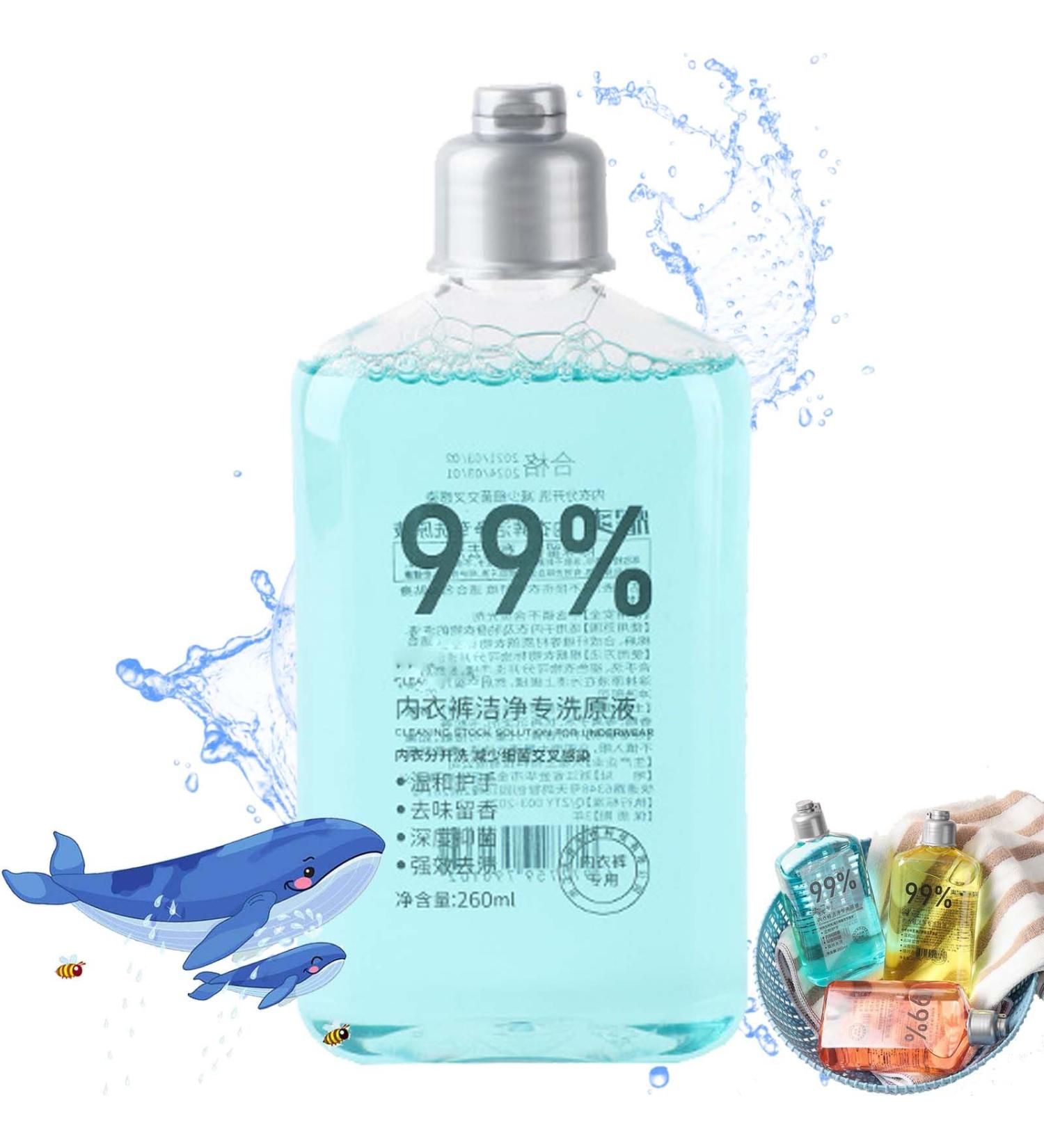 DENGWANG Underwear Laundry Detergent Liquid 99% Period Panty Cleaner Powerfully Plant Based Underwear Detergent Laundry Liquid Plant Based Detergent Maintain Underwear Freshness (Ocean) - Buy Online on GoSupps.com