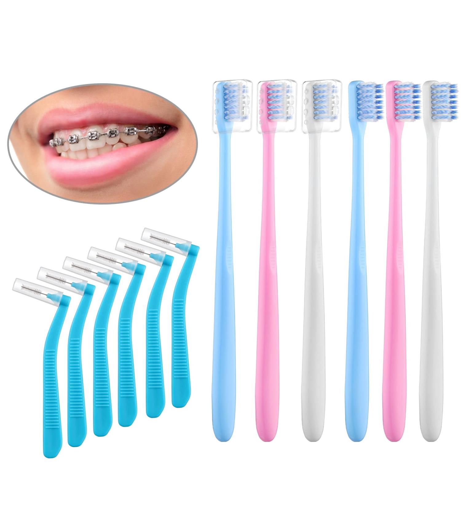 Fremouth V-Shaped Orthodontic Toothbrush for Braces - Soft Bristles - 6 Count (Upgraded) - Buy Online on GoSupps.com