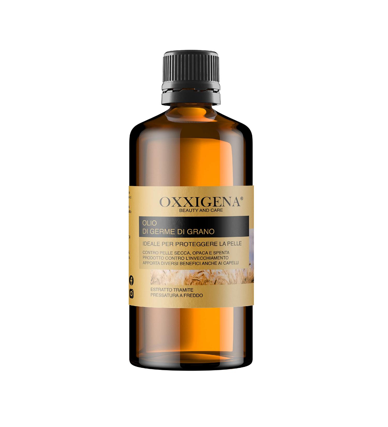  OXXIGENA Oxxigena - 100% Pure Wheat Germ Oil 1000ml bottle ideal as an oil to combat stretch marks for anti-wrinkle facial treatment and for treating weak hair - Buy Online on GoSupps.com