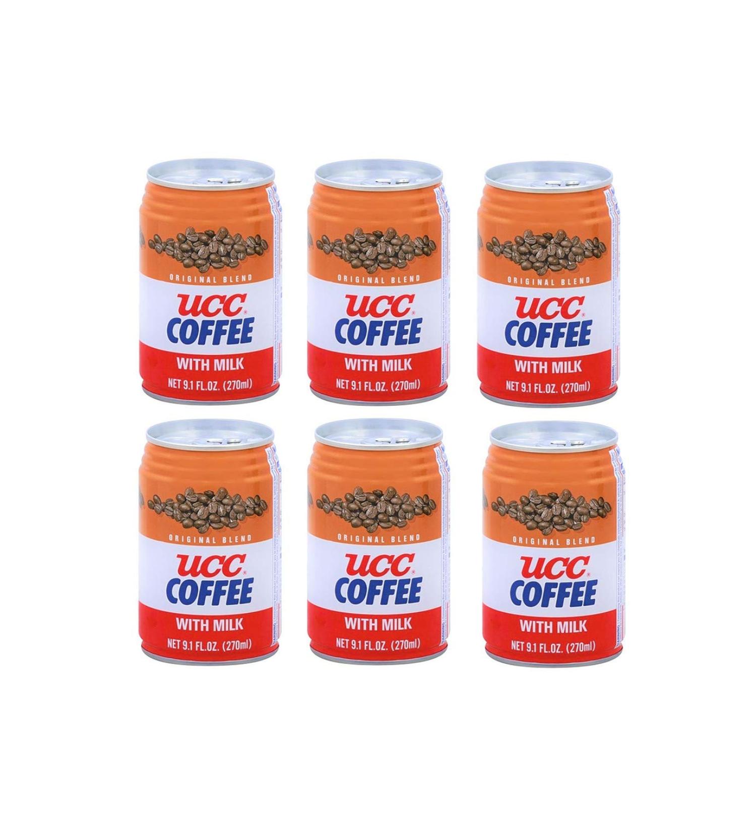 UCC Coffee with Milk Original Blend 270mL 6 Pack - 9.1 Fl Oz (Pack of 6) - Buy Online on GoSupps.com