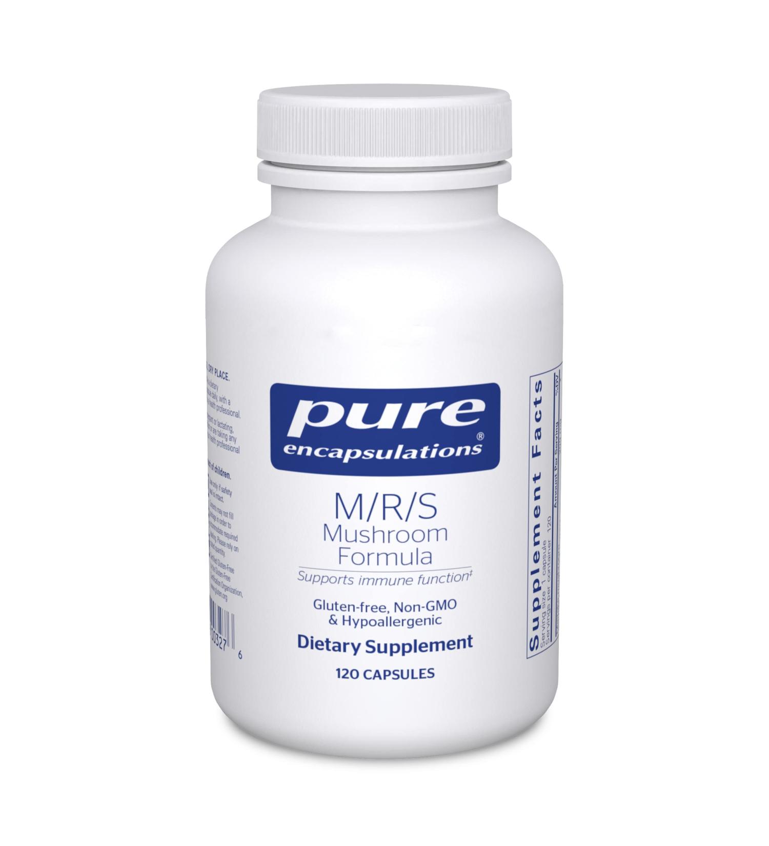 Pure Encapsulations M/R/S Mushroom Formula | Immune Health Support | 120 Capsules - Buy Online on GoSupps.com