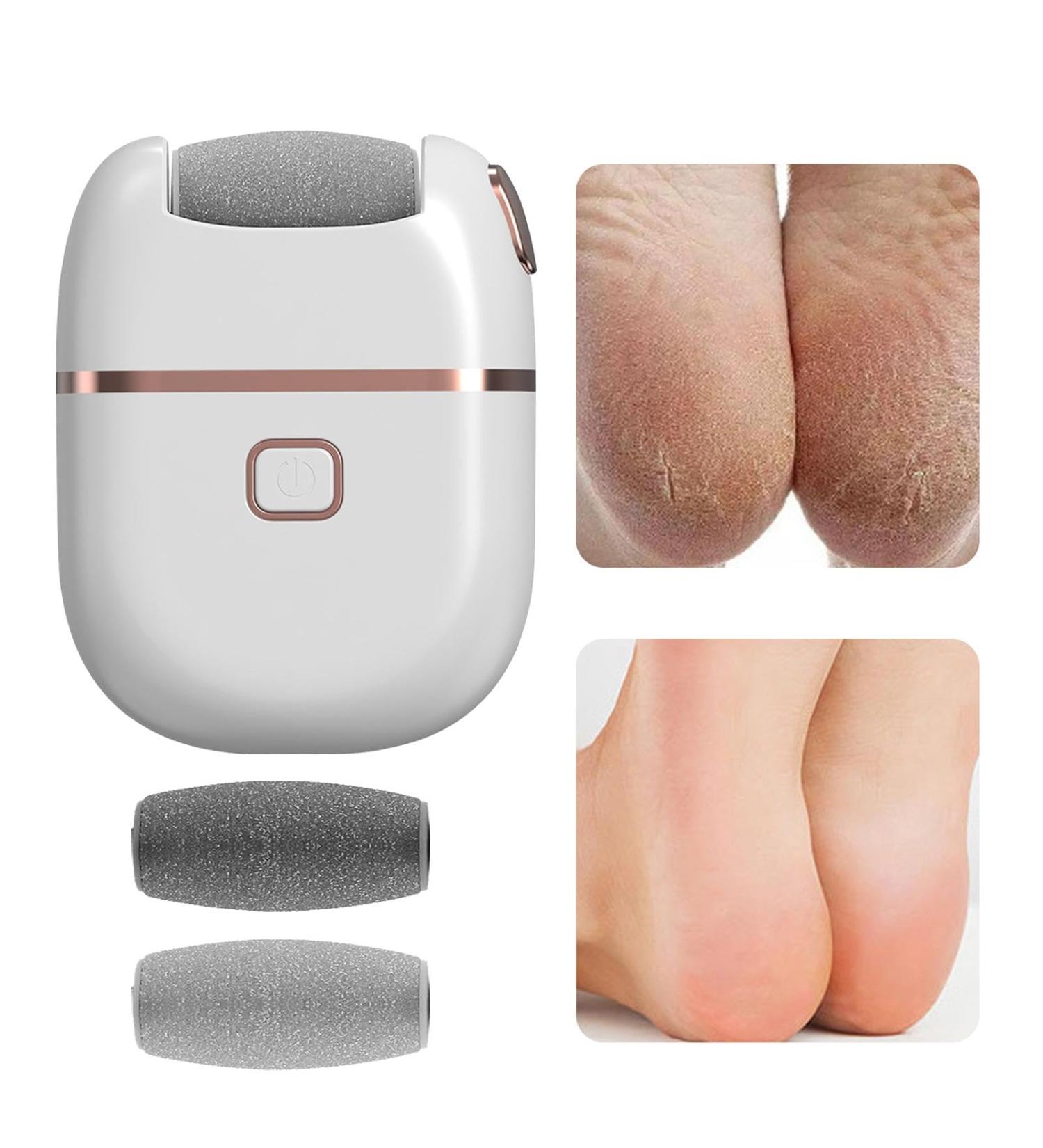Electric Callus Remover for feet Portable Electronic Foot File Pedicure | Portable Electronic Pedicure Foot Care for Dead Skin and Pedicure at Home White - Buy Online on GoSupps.com