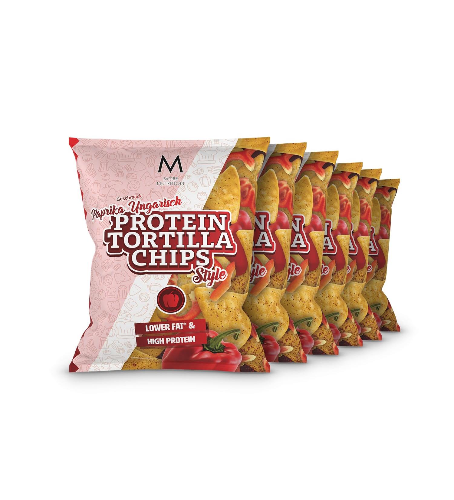 MORE NUTRITION Protein Tortilla Chips Box of 6 Paprika Hungarian