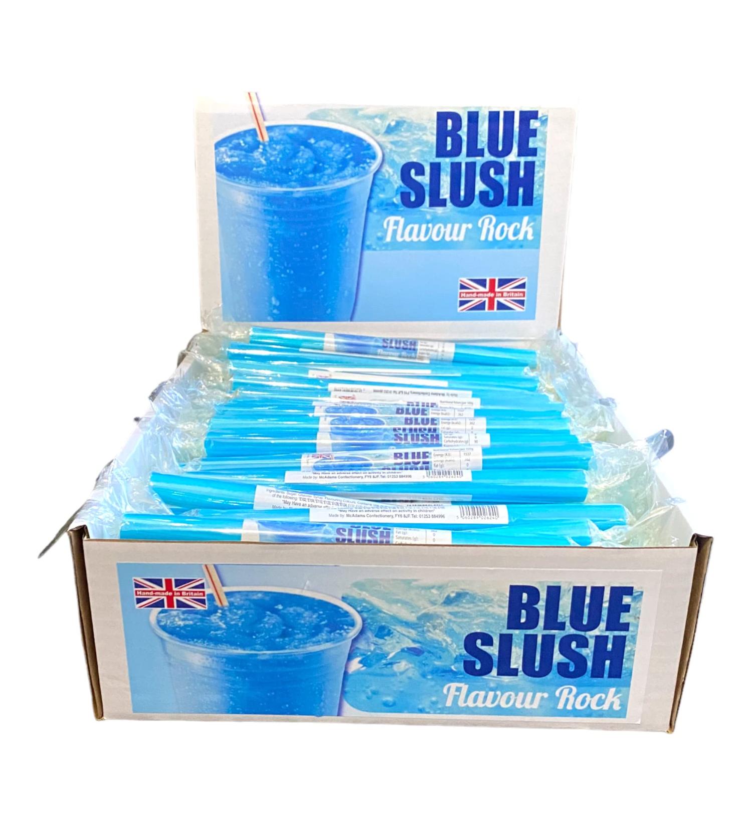 100 X Blue Slush Rock Sticks Handmade Traditional Rainbow Classic Sweets Retro Seaside Gift Wholesale Confectionery - Buy Online on GoSupps.com