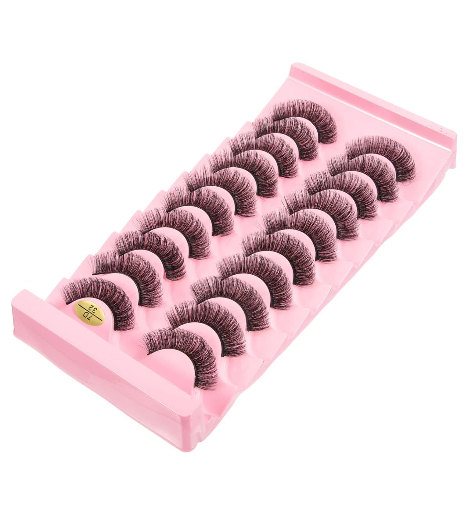 Anneome 10 Pairs Fake Eyelashes Faux Lashes Natural False Lashes False Eyelashes Natural Look Iron on Patches Women Natural Eyelashes Women Lashes Girl 7d Fiber Russia - Buy Online on GoSupps.com