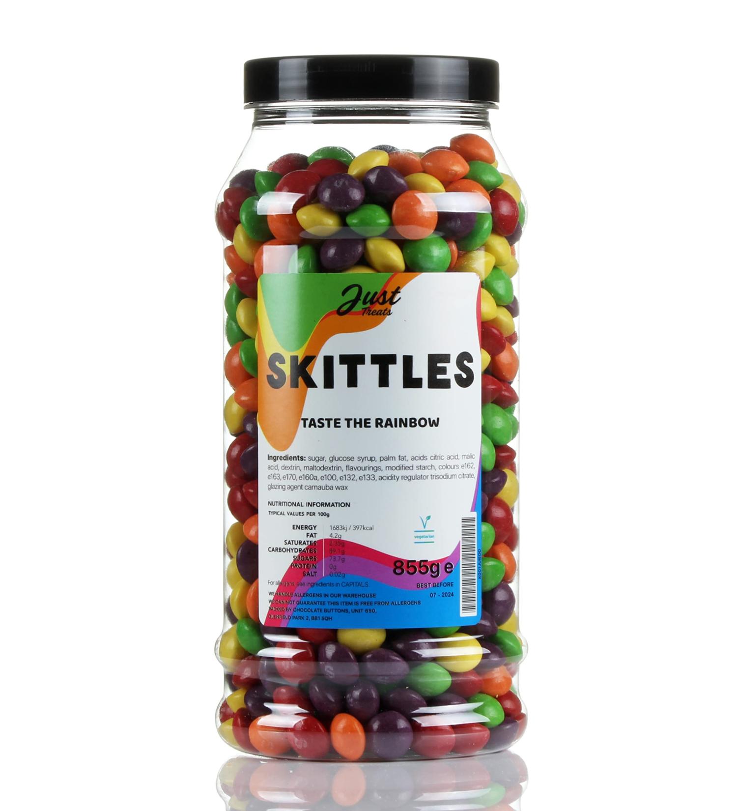Skittles Fruity Chewy Sweets Gift Jar from The A-Z Retro Sweet Shop Collection - Buy Online on GoSupps.com