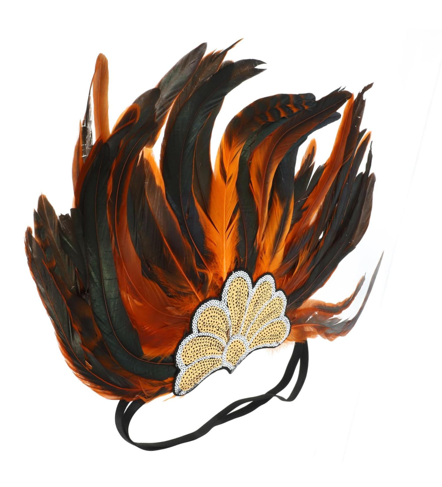 FOMIYES Halloween Headdress Pageant Headband Plume Headpiece for Adult Crown Headdress Headbands Plume Headband Costume Headwear Cocktail Party Supplies Plume Headdress Hair Band for Party 53.00X33.00X1.00CM Orange - Buy Online on GoSupps.com