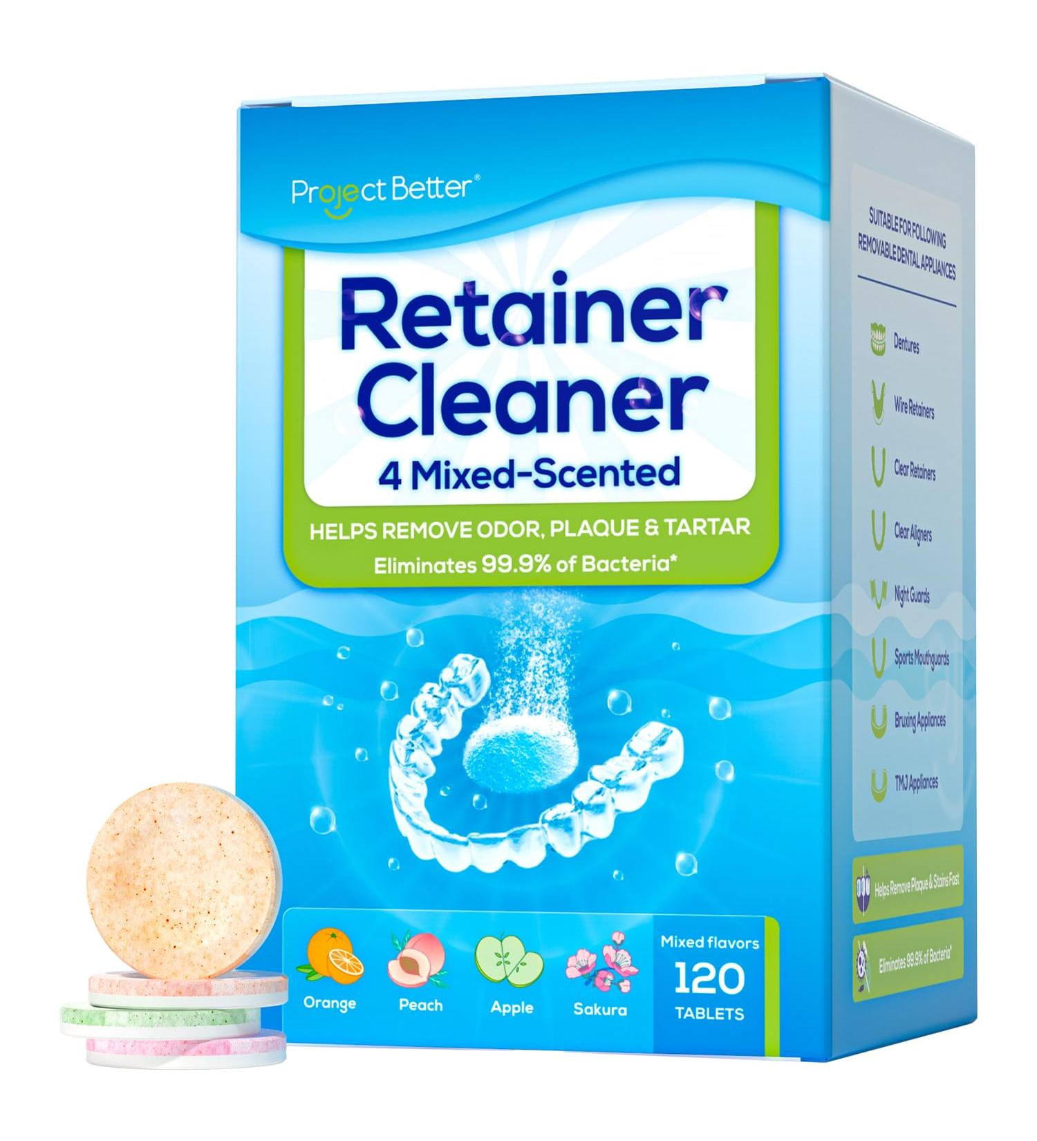 retainer cleaner tablets (4-mixed favor 120 denture cleaning tablets) - Buy Online on GoSupps.com