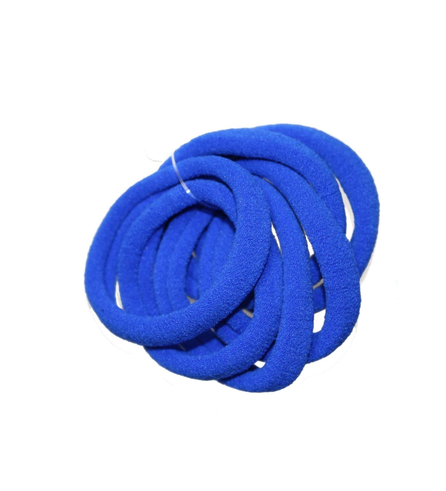 Ponytail Holders Thick Jersey Fabric Royal Blue 6 Pack High Quality Hair Ties for Women and Girls Glitz4Girlz