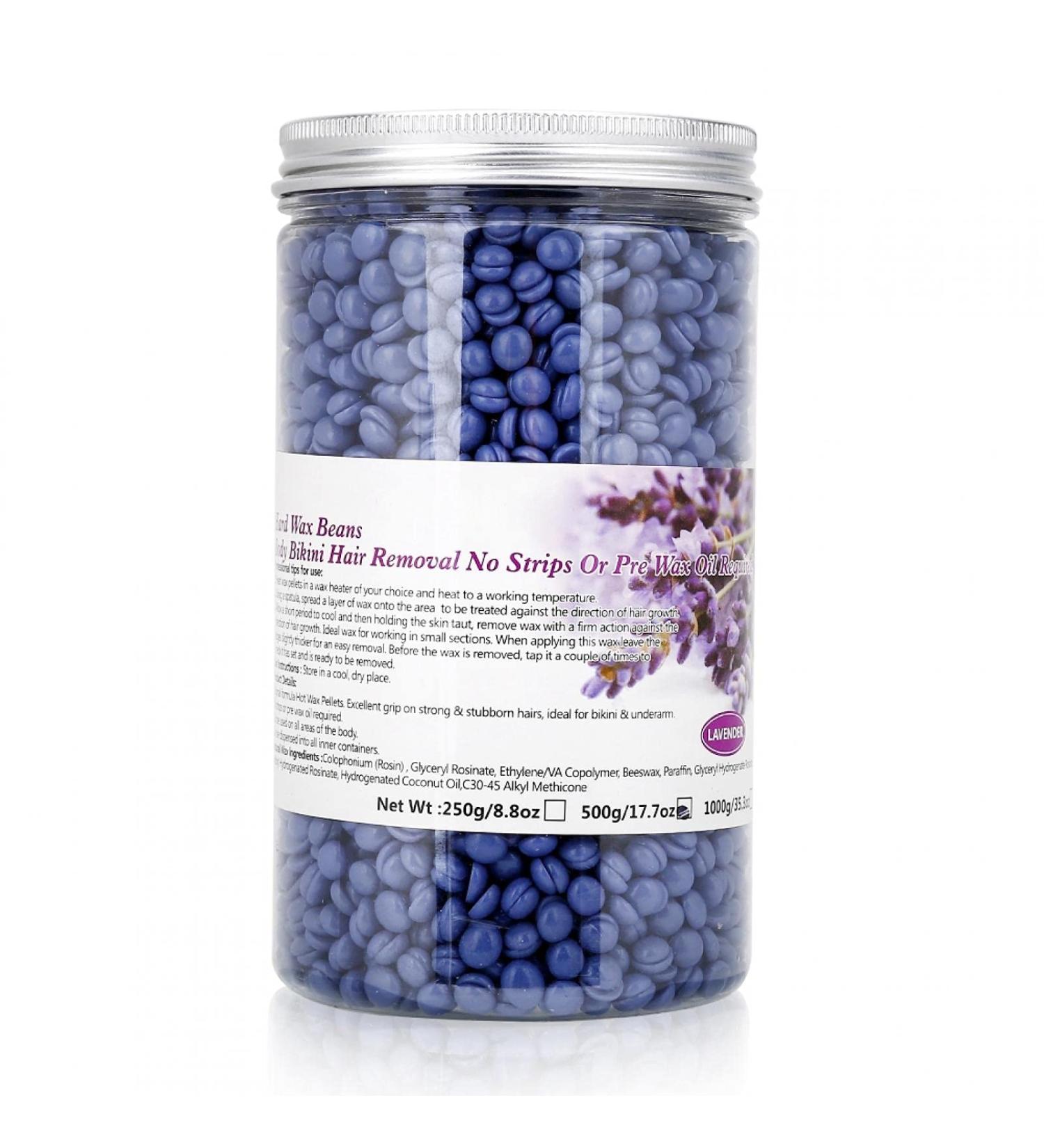 Hard Wax Pearls for Hair Removal - 500g Lavender Film Hard Wax Beans | Bikini & Leg Body Care - Buy Online on GoSupps.com