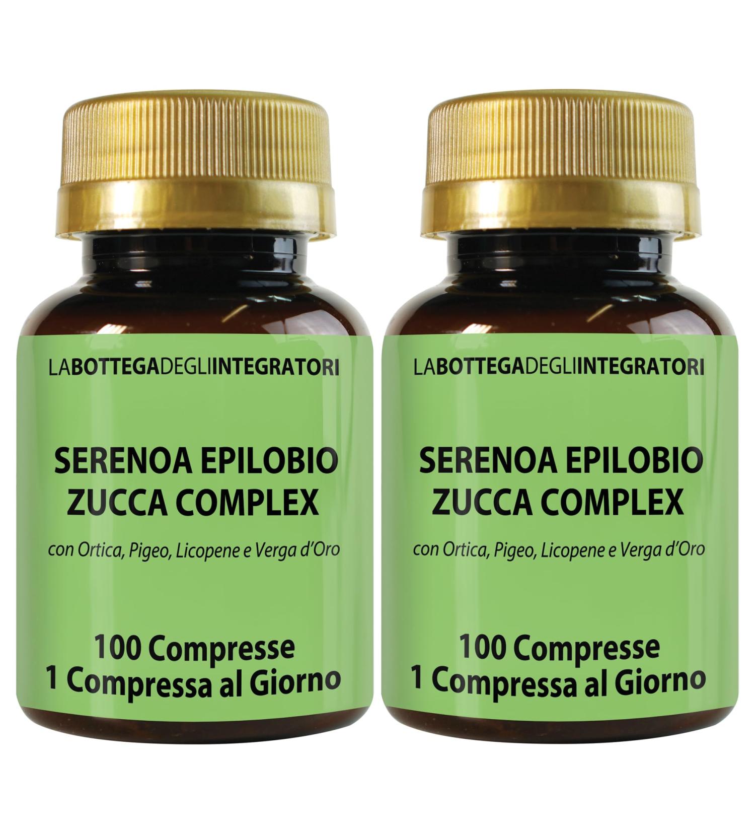 LABOTTEGADEGLIINTEGRATORI Serenoa Epilobio Pumpkin complex with nettle Pygeum Africanum Lycopene and Goldverga 200 tablets 1 per day Dietary supplement for the prostate and urinary tract - Buy Online on GoSupps.com