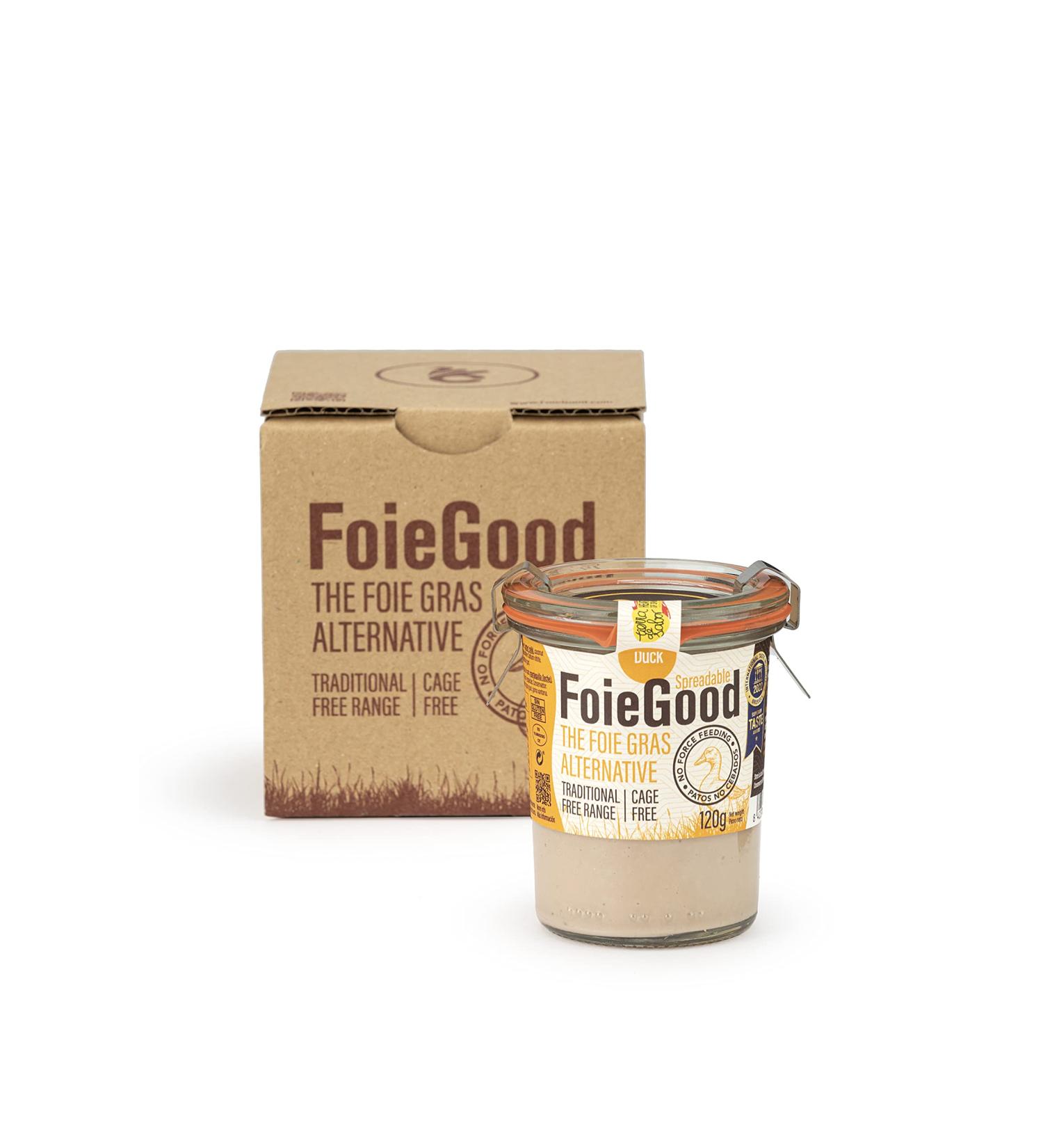 FoieGood Duck Liver Pate 120g - Smooth & Creamy Appetizer Spread - Ethically Sourced - Glass Jar - Buy Online on GoSupps.com