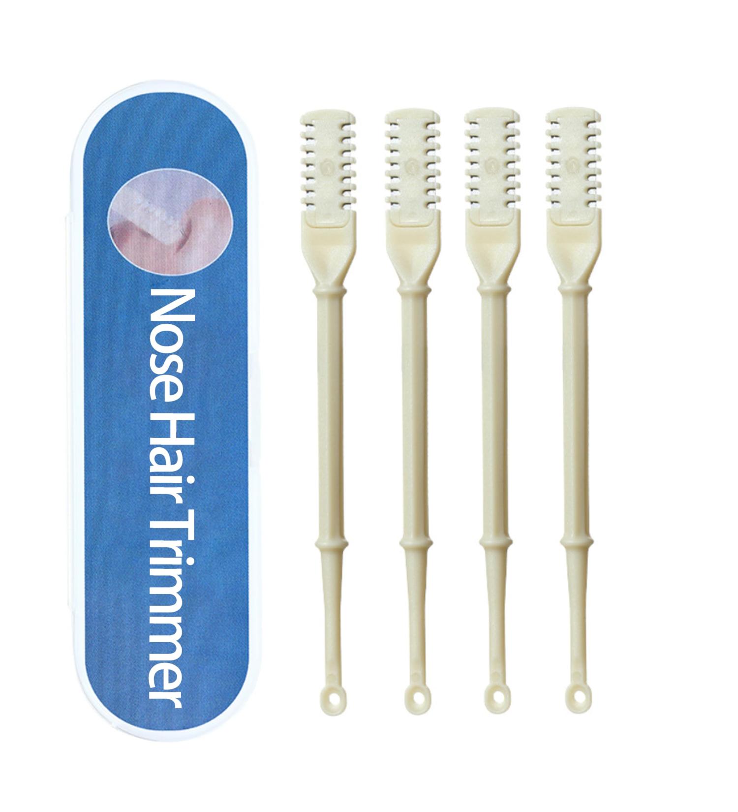 2024 Upgrade 2-in-1 Nasal Hair Cutter & Ear Picker - Portable 360 Nose Hair Trimmer for Men & Women - Double Sided Design (Beige) | International Shipping - Buy Online on GoSupps.com