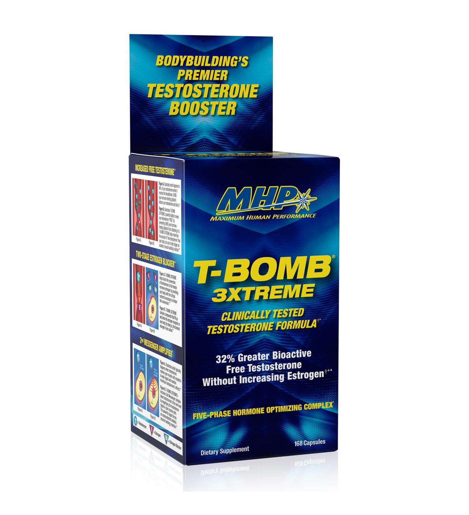 MHP Clinical Strength T-Bomb 3Xtreme - 168 Tablets for Enhanced Testosterone Support - Buy Online on GoSupps.com