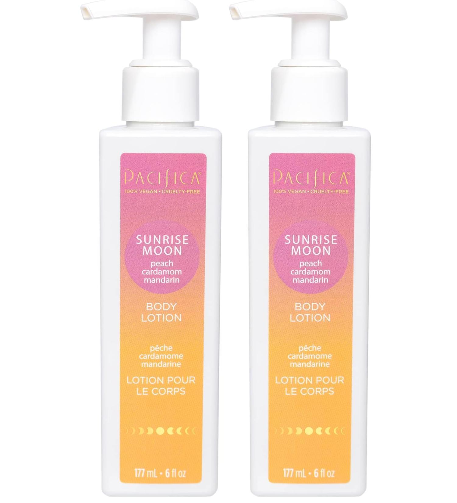 Pacifica Beauty | Sunrise Moon Body and Hand Lotion | Lightweight Hydrating |Nourishing Shea Butter + Sunflower Oil | Non-Greasy | Moisturizer for Dry Skin | Vegan + Cruelty Free (Pack of 2) - Buy Online on GoSupps.com