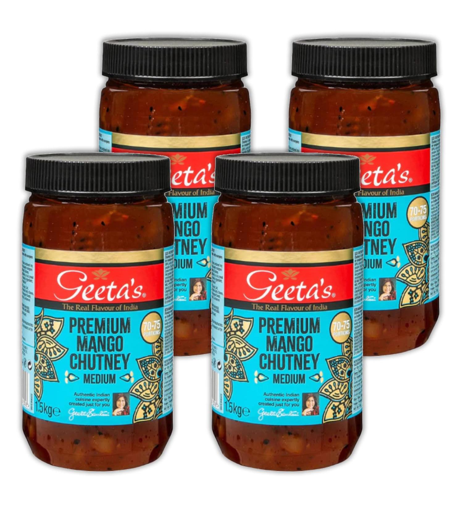 Geeta's Premium Mango Chutney 4x1.5kg - Buy Online on GoSupps.com