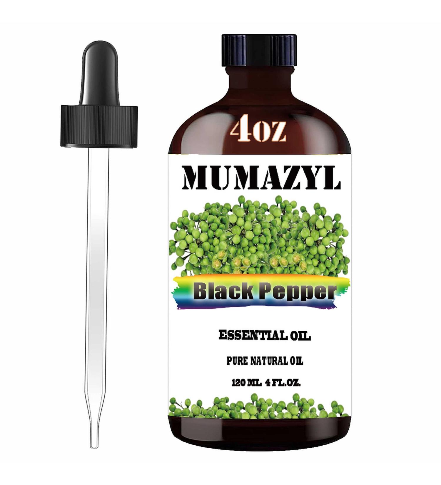 Black Pepper Essential Oil 4 Fl Oz | Pure Black Pepper Oil for Diffuser Yoga DIY Candle & Soap Making | Aromatherapy & Cleaning Solutions - Buy Online on GoSupps.com