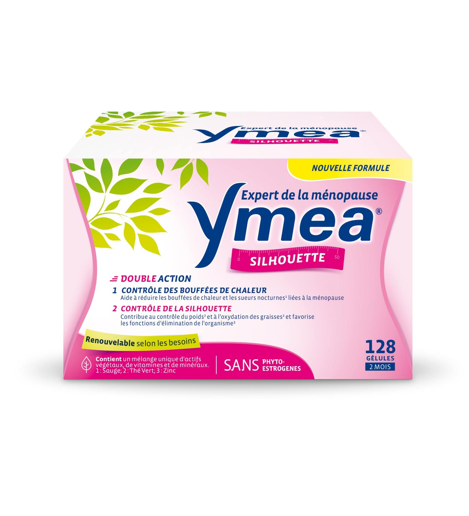 Ymea Silhouette Menopause Food Supplement - Plant Actives Vitamins and Minerals - Hot Flush1 and Figure Control2 - 128 Capsules - 2 Months - Buy Online on GoSupps.com