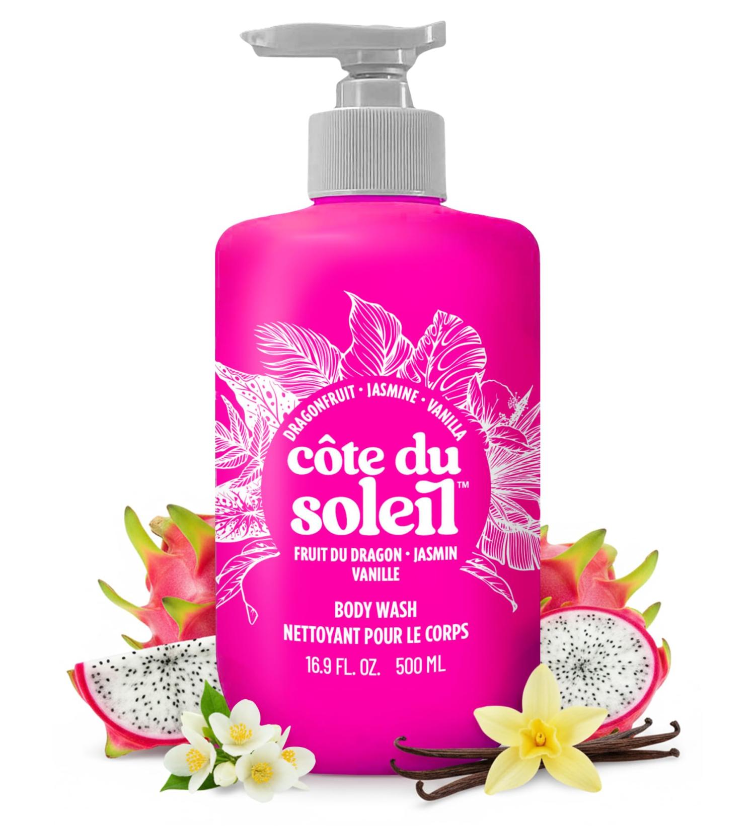 PB ParfumsBelcam C te du Soleil Body Wash for Women Tropical Fruity Floral Scent with Dragon fruit, Jasmine & Vanilla Moisturizing Shower Gel, Hydrating Body Wash for Daily Use, 16.9 fl oz - Buy Online on GoSupps.com