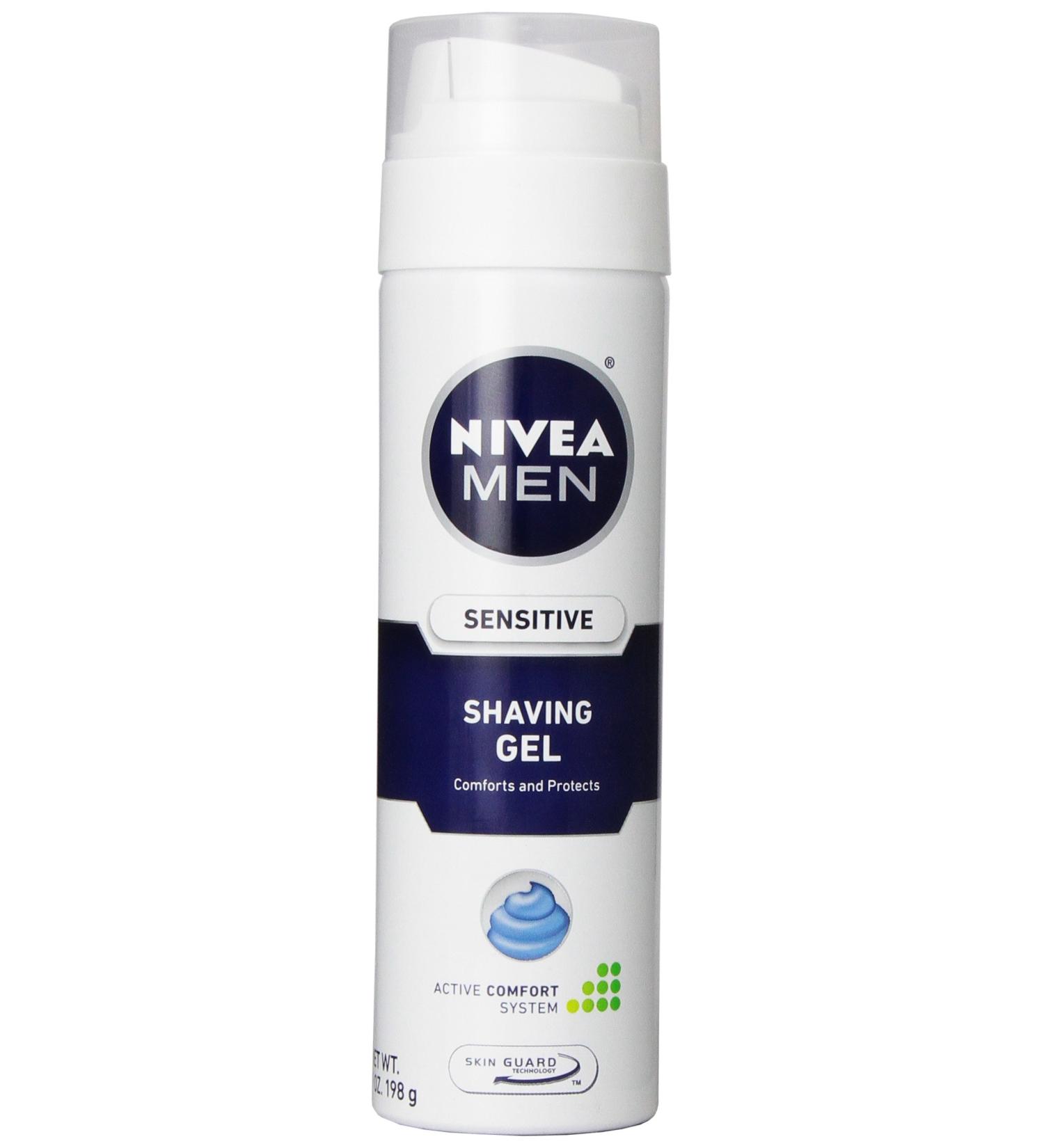 NIVEA MEN Sensitive Shave Gel with Vitamin E & Chamomile - Soothing Shaving Experience - 7 Oz - Buy Online on GoSupps.com