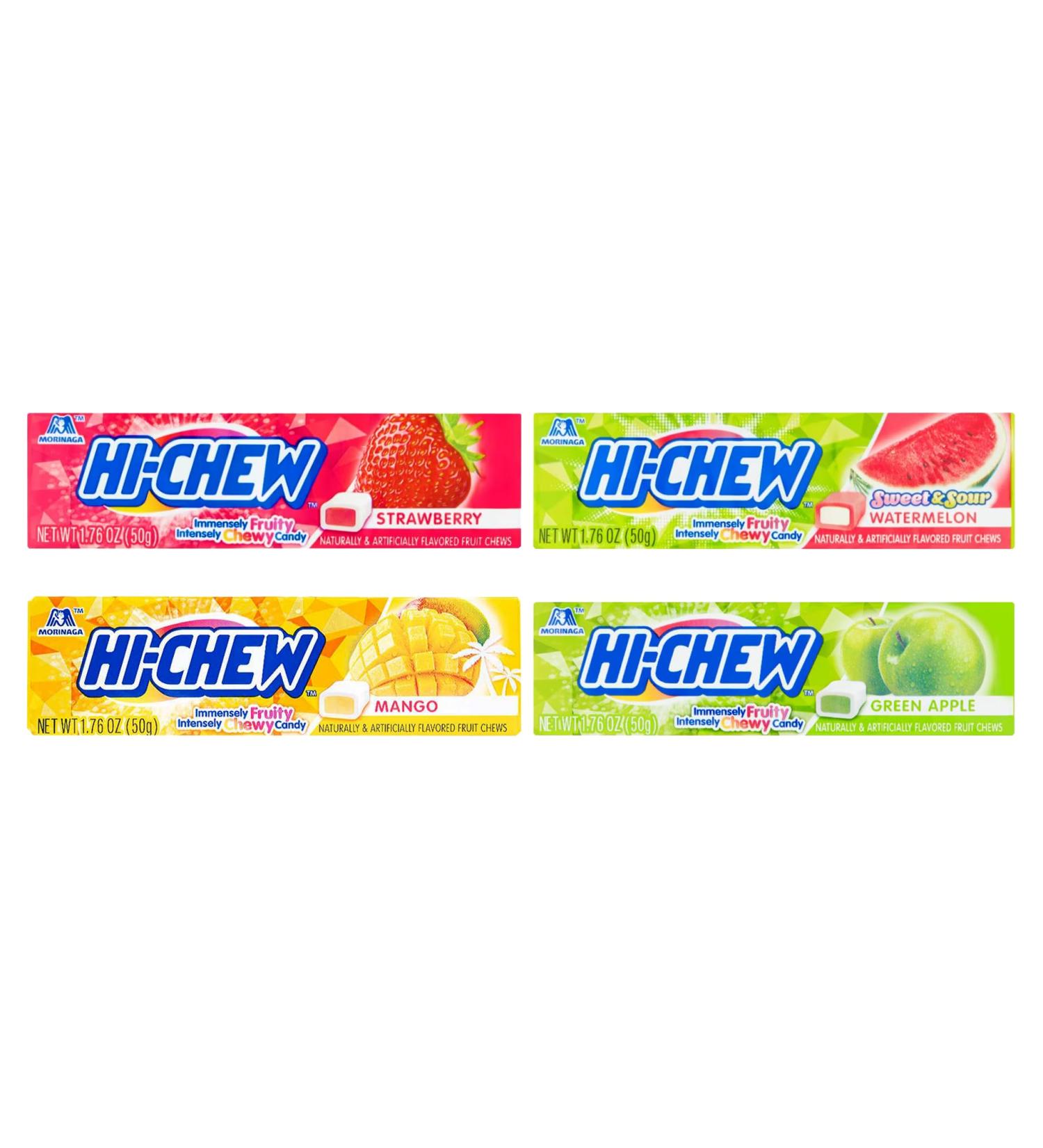 Hi-Chew Mix Flavours Bundle Chewy Sweets Stick Pack 50g (Pack of 4)