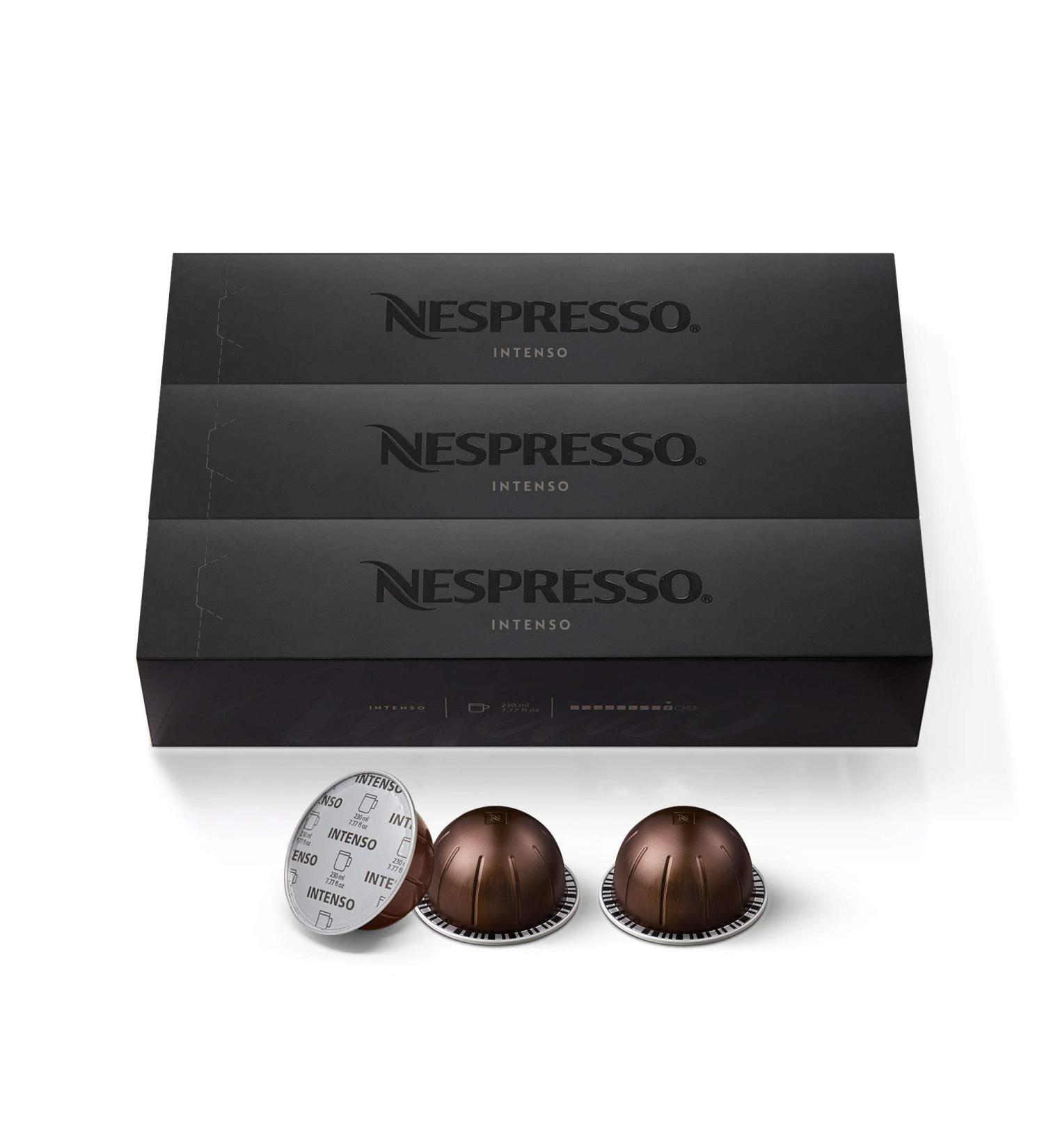 Nespresso VertuoLine Intenso Dark Roast Coffee Pods - 30 Count, 7.77 oz - Pack of 3 - Buy Online on GoSupps.com